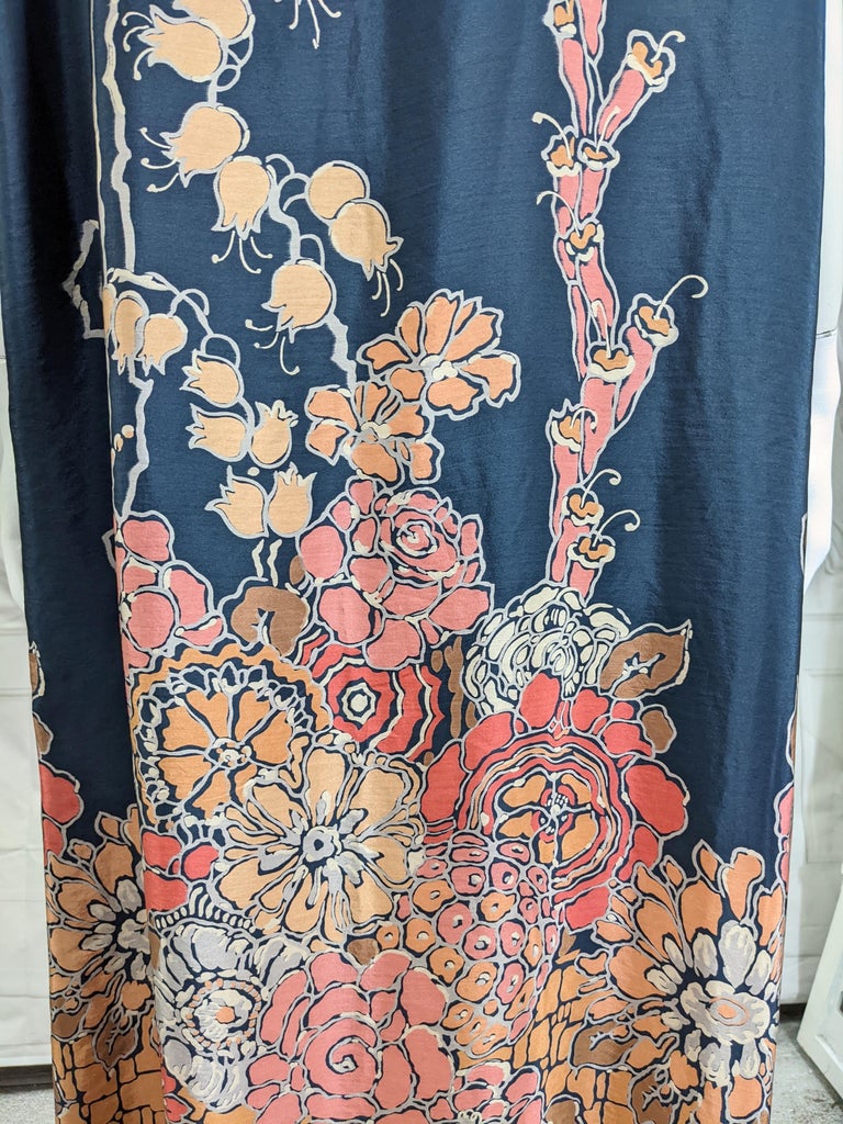  Art Deco Print Afternoon Dress For Sale 2