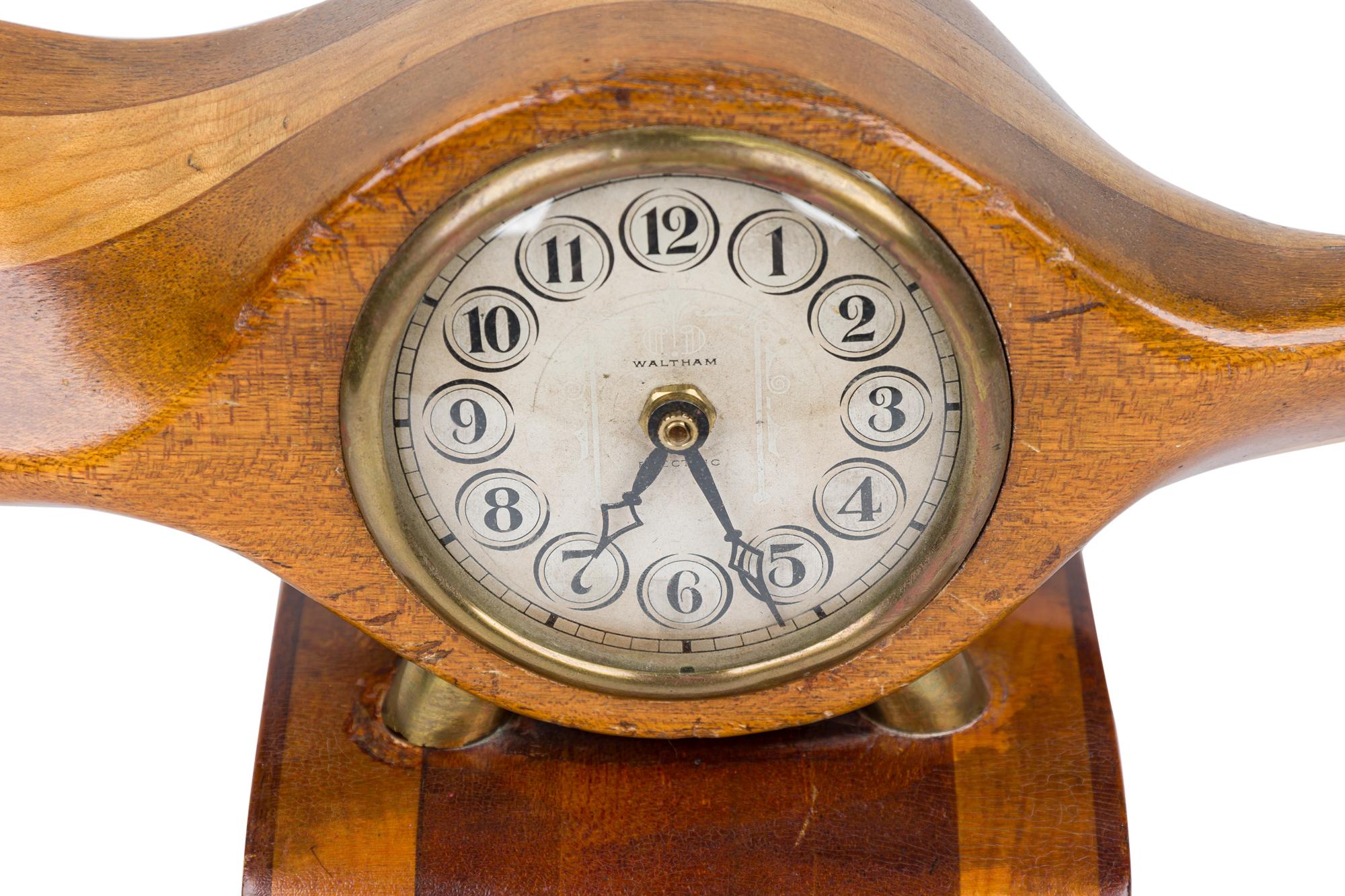 American Art Deco Propeller Desk Clock For Sale