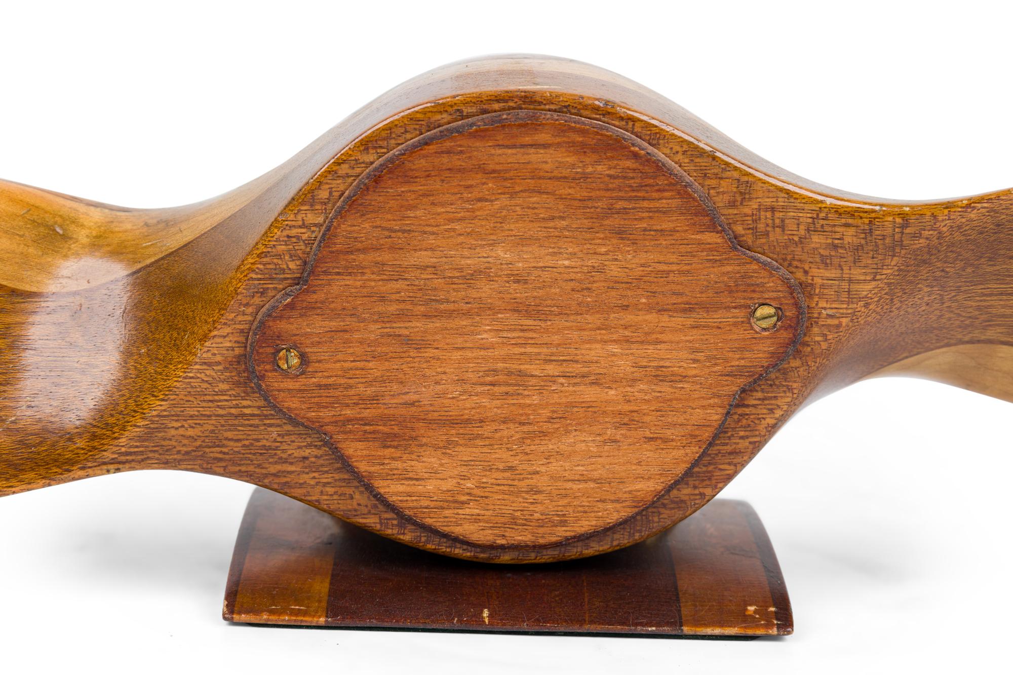 Glass Art Deco Propeller Desk Clock For Sale