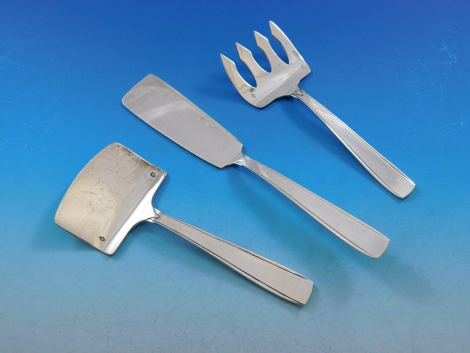 Art Decó Puiforcat Juego de Cubiertos Francés de Plata de Ley 950 Servicio de Cena 125 Utensilios en venta 4
