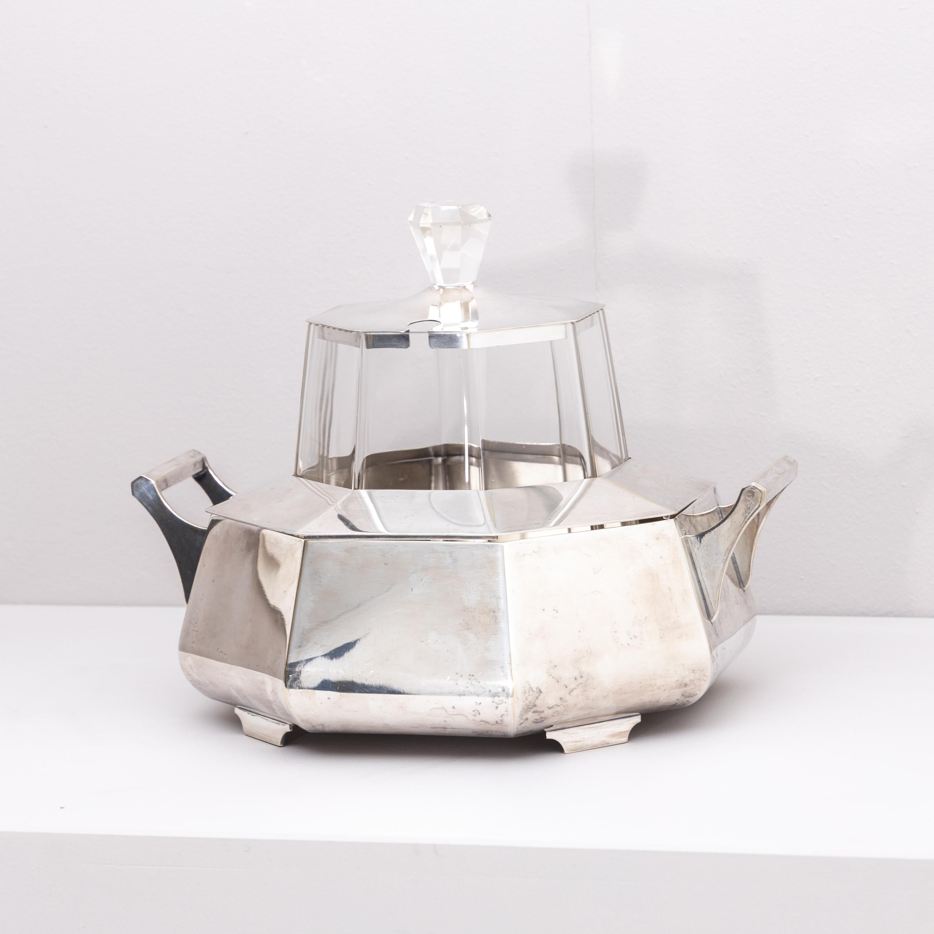 German Art Deco Punch Bowl, B.E.P.W.F., Berlin 1920s