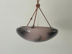 Art Deco Purple Glass Ceiling Lamp, 1940s, Germany