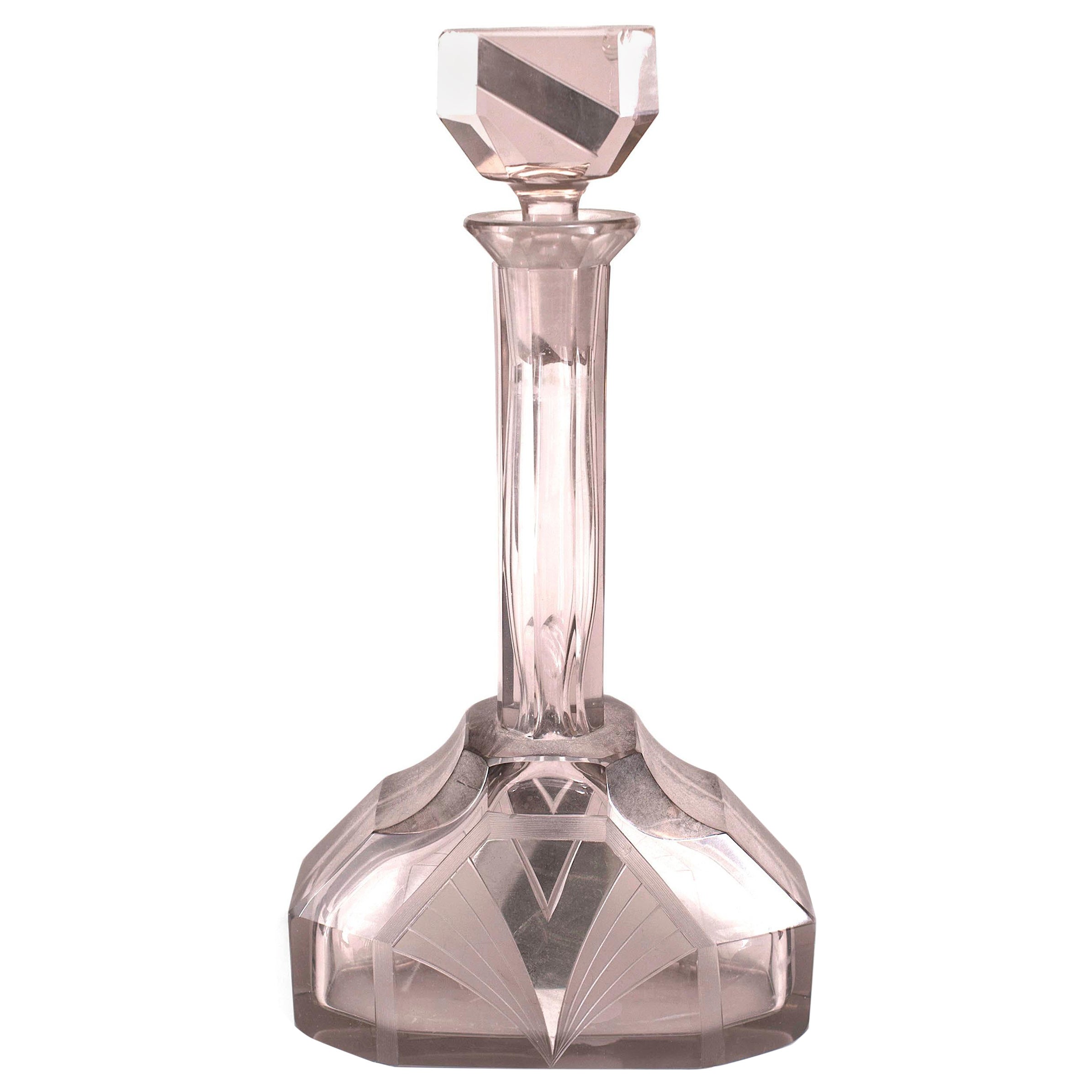 Art Deco Purple perfume bottle im Angebot