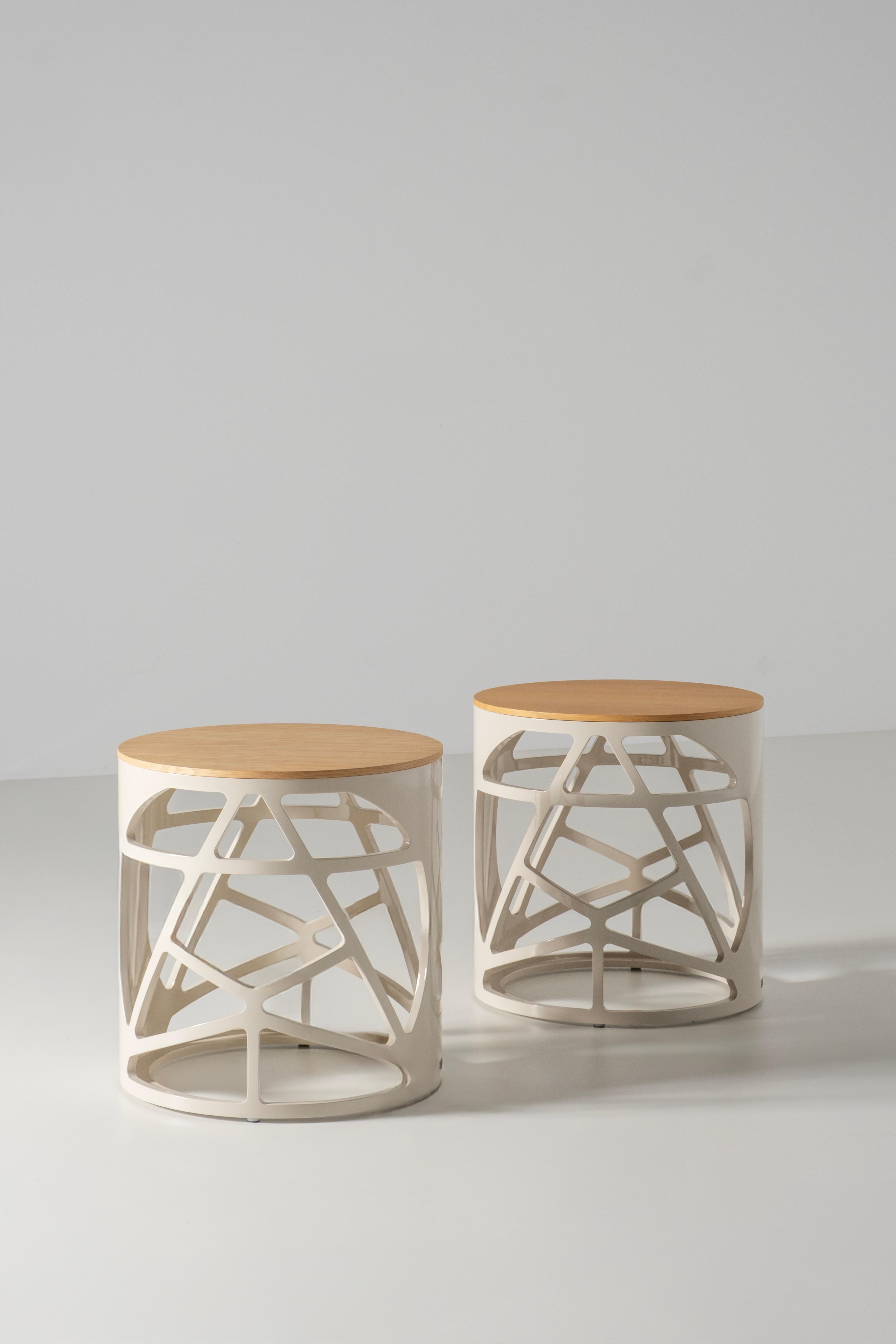 Fait main Table basse d'appoint Art Déco Pyrite, chêne américain, fabriquée à la main au Portugal par Greenapple en vente