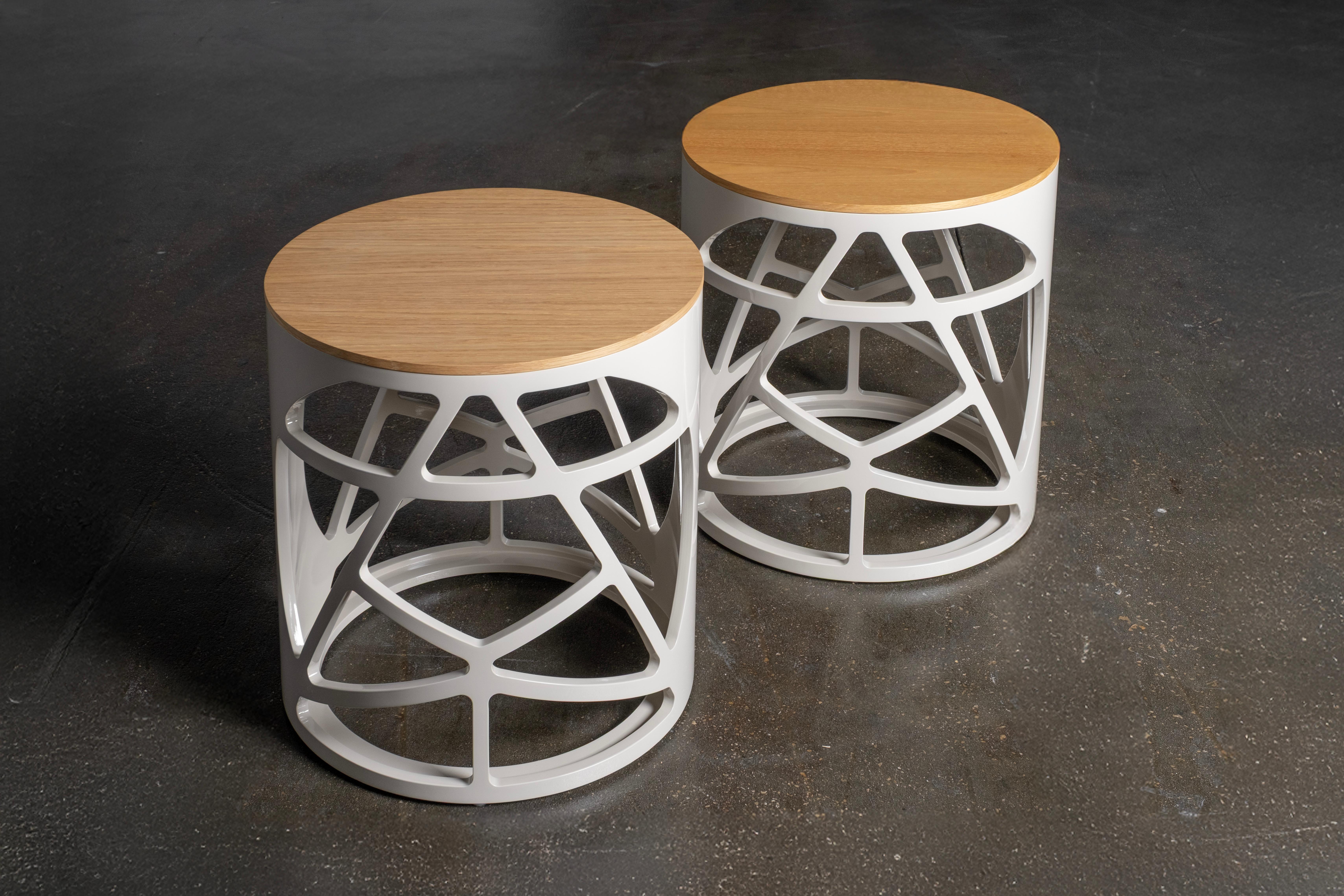 Table basse d'appoint Art Déco Pyrite, chêne américain, fabriquée à la main au Portugal par Greenapple en vente 1