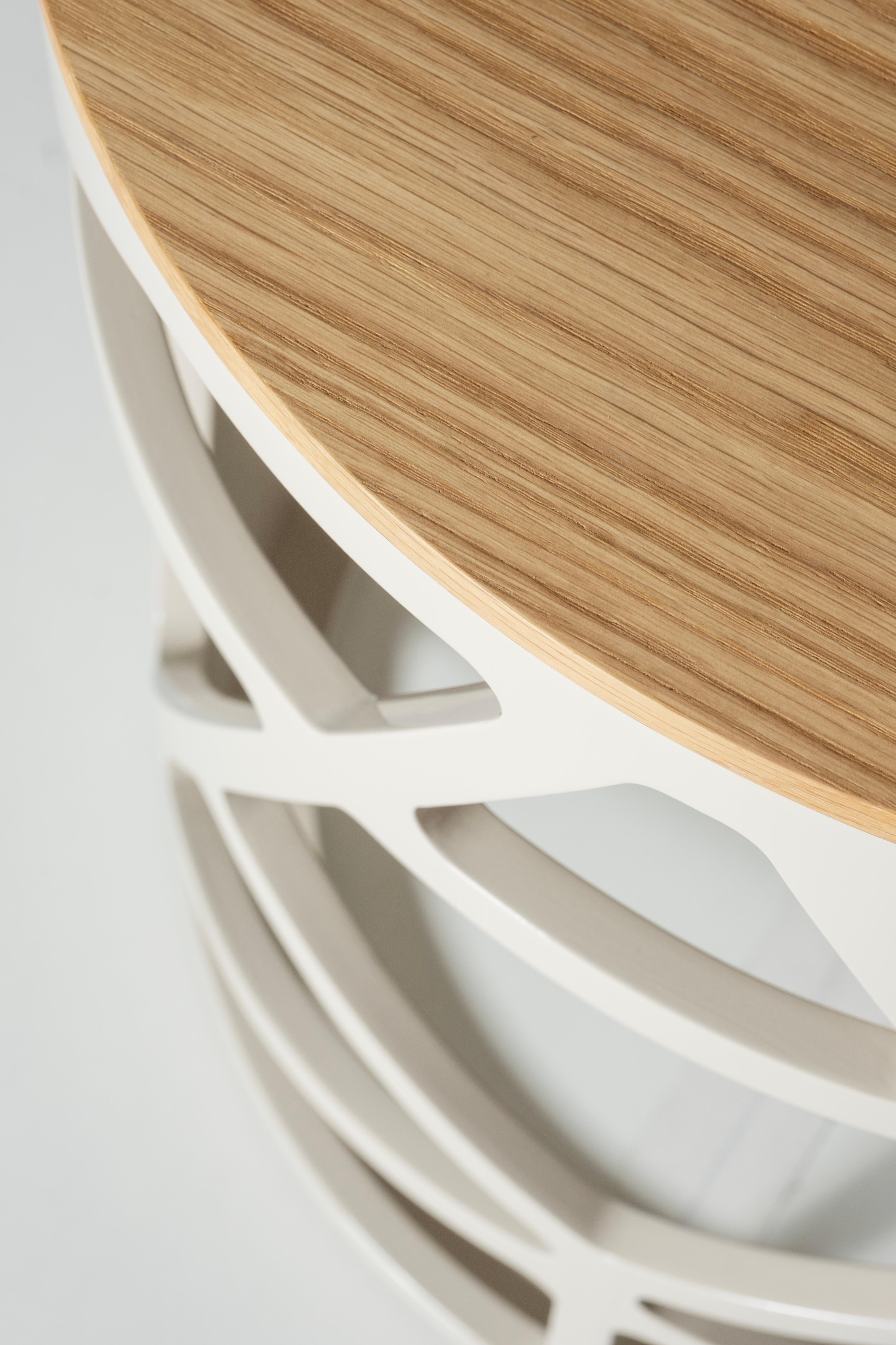 XXIe siècle et contemporain Table basse d'appoint Art Déco Pyrite, chêne américain, fabriquée à la main au Portugal par Greenapple en vente