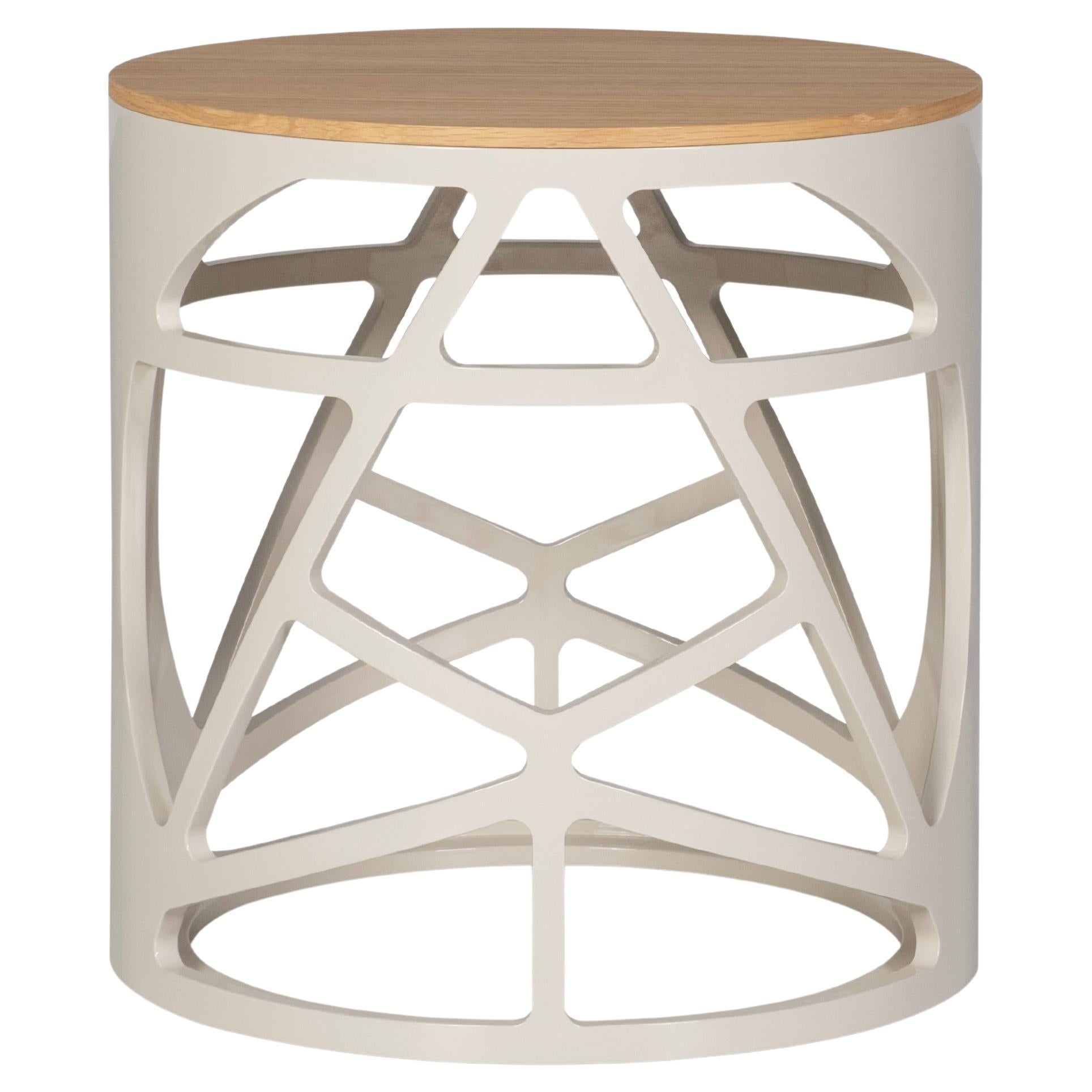 Table basse d
appoint Art Déco Pyrite, chêne américain, fabriquée à la main au Portugal par Greenapple