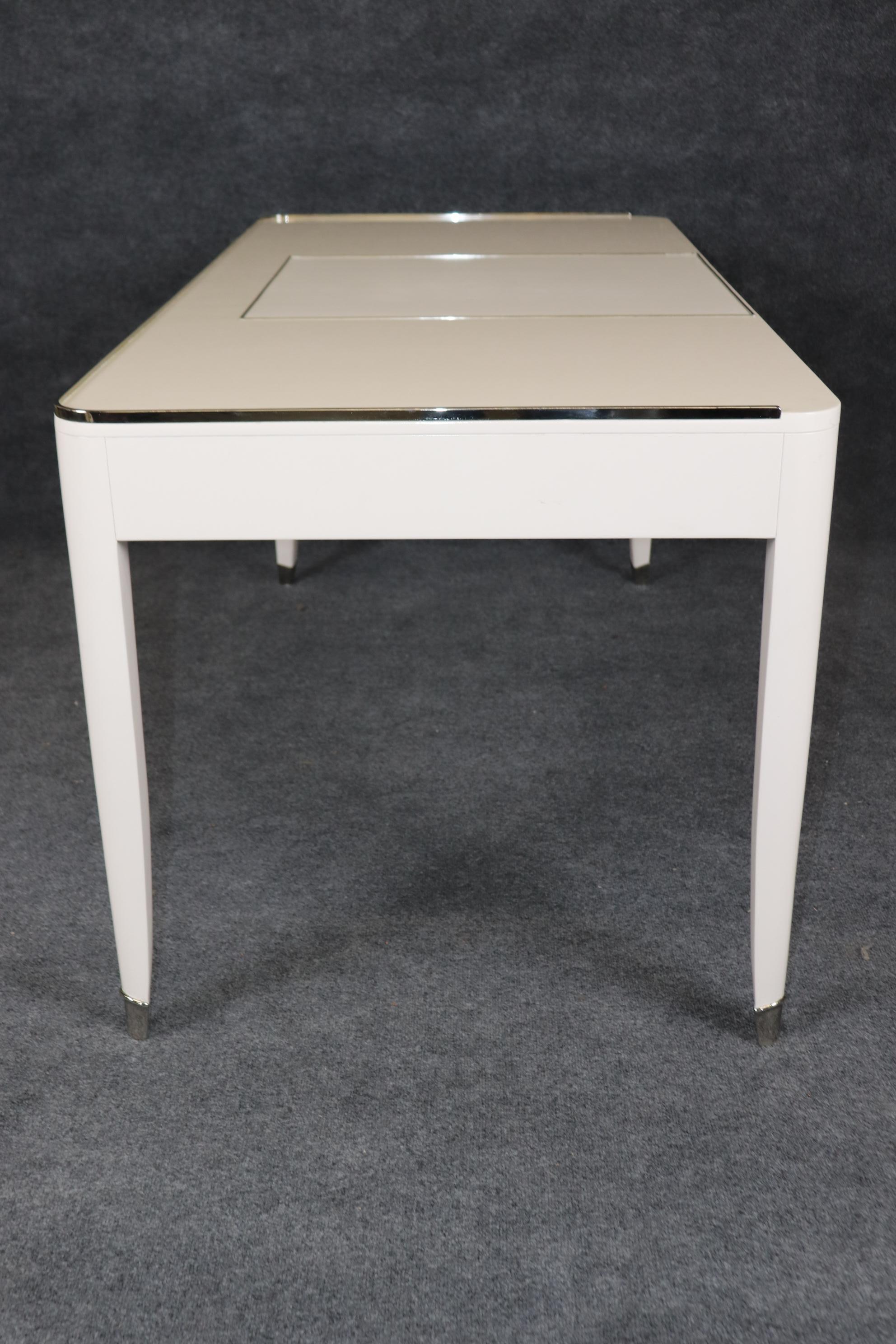 Walnut Art Deco Ralph Lauren Paris One Fifth White Lacquered Writing Desk