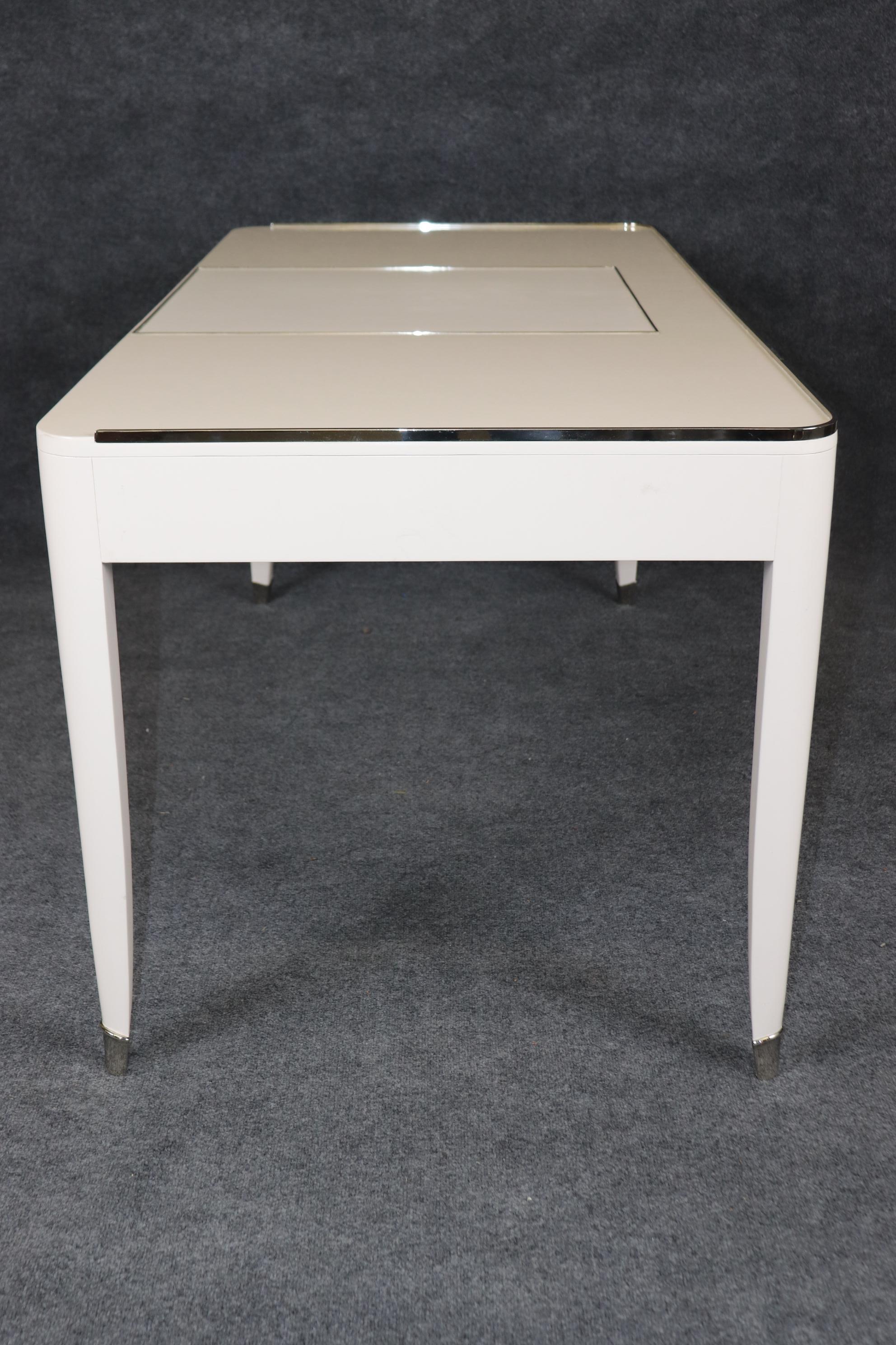 Art Deco Ralph Lauren Paris One Fifth White Lacquered Writing Desk 2