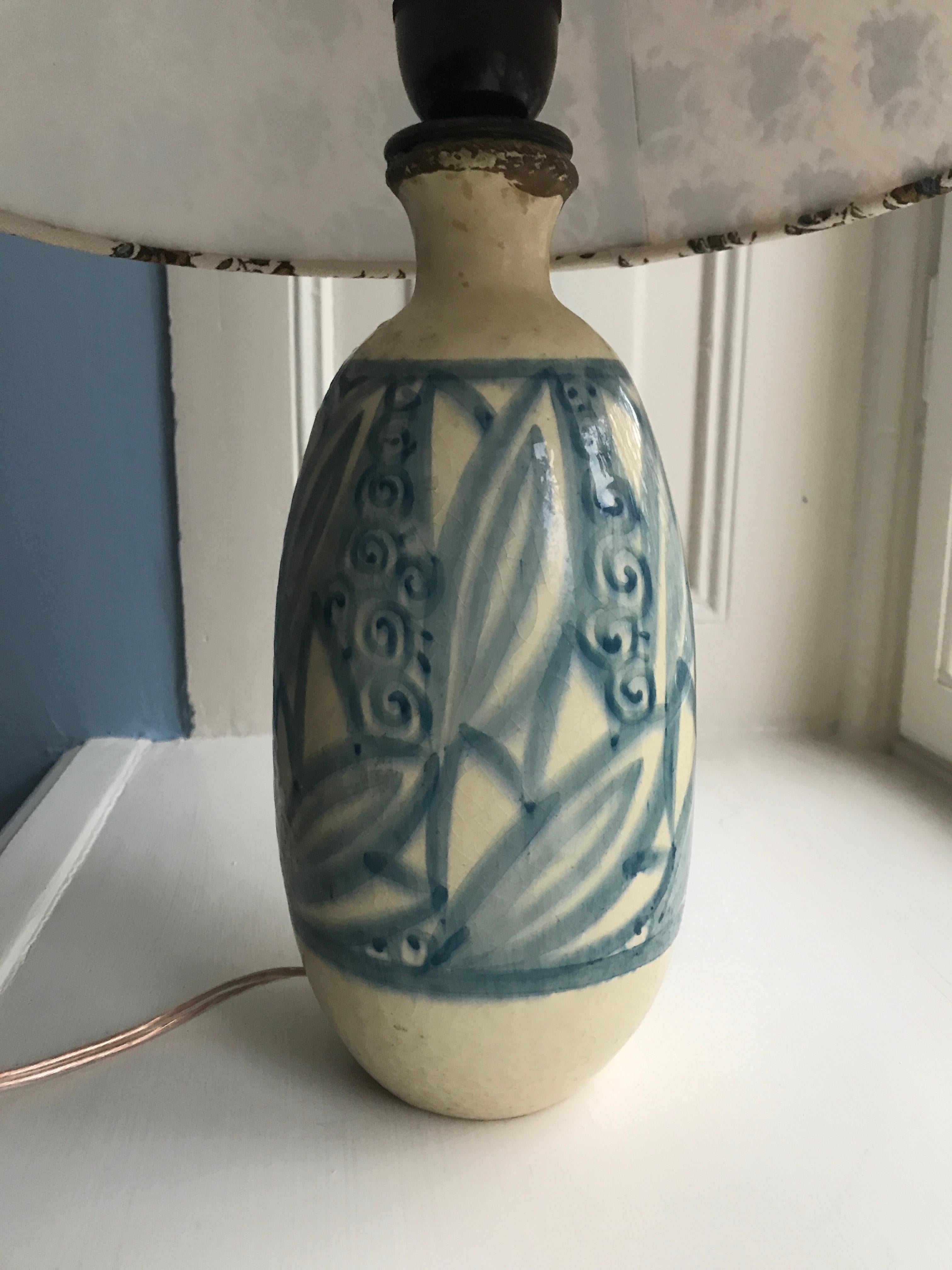 art deco ceramic lamp