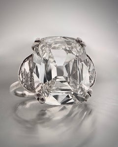 Art Deco, Rare Antique Cushion Cut GIA 3, 89 Carat E/VS1 Diamond Ring, C. 1920