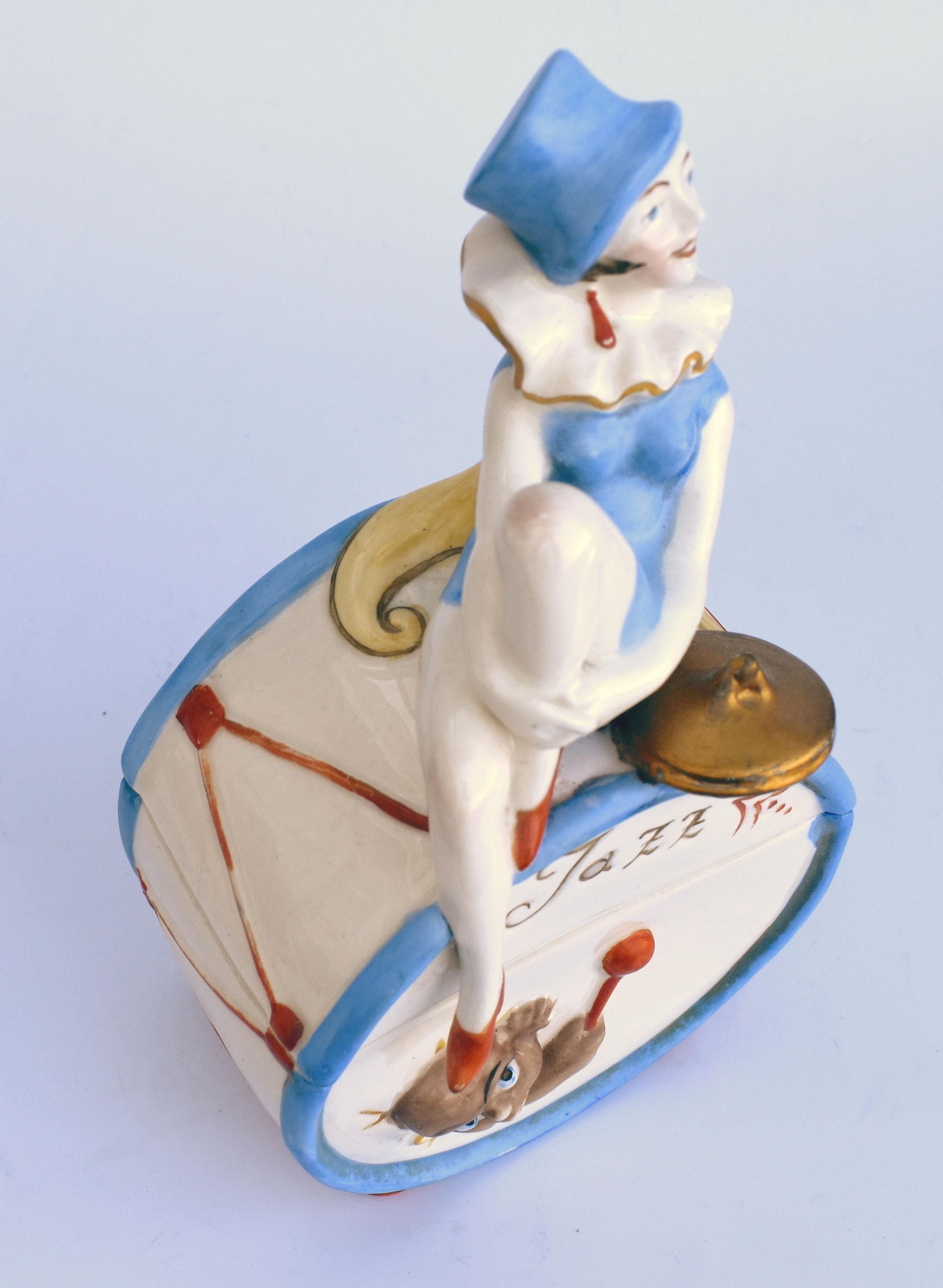 Art Deco Rare Ceramic Bonbonniere Box, German, c1930 5
