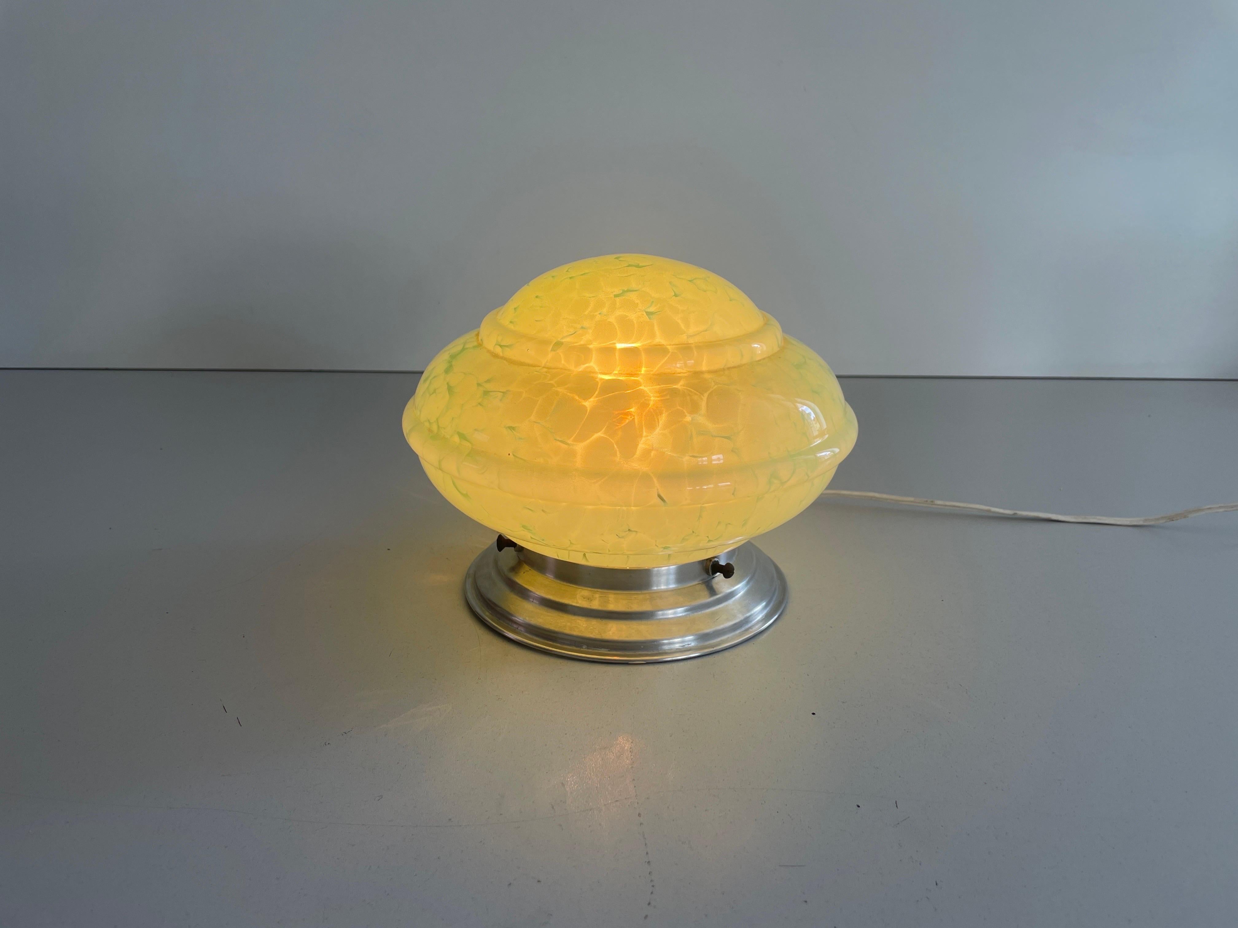 Lampada da incasso in vetro verde Art Deco, anni '40, Germania in vendita 3