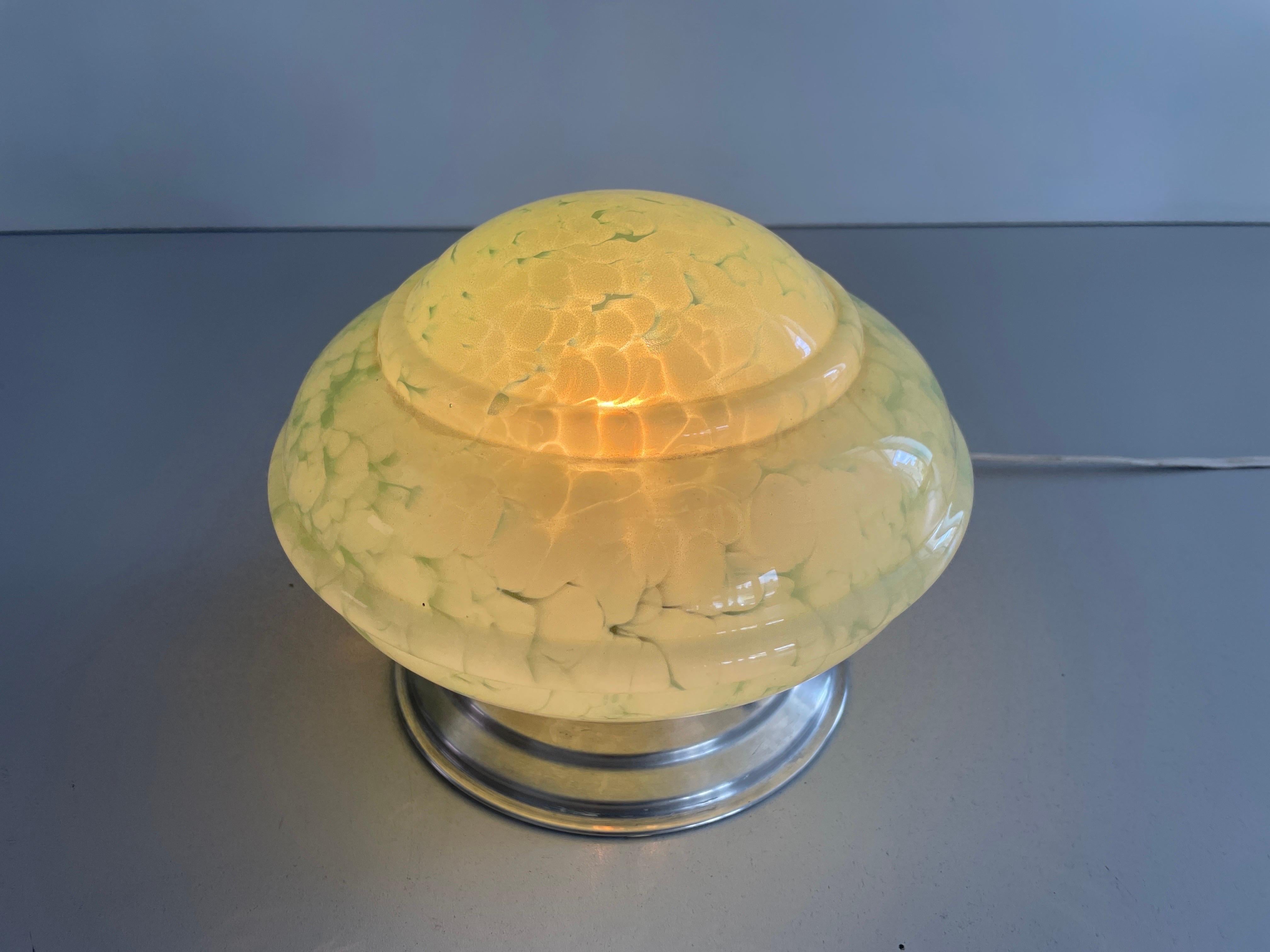 Lampada da incasso in vetro verde Art Deco, anni '40, Germania in vendita 10
