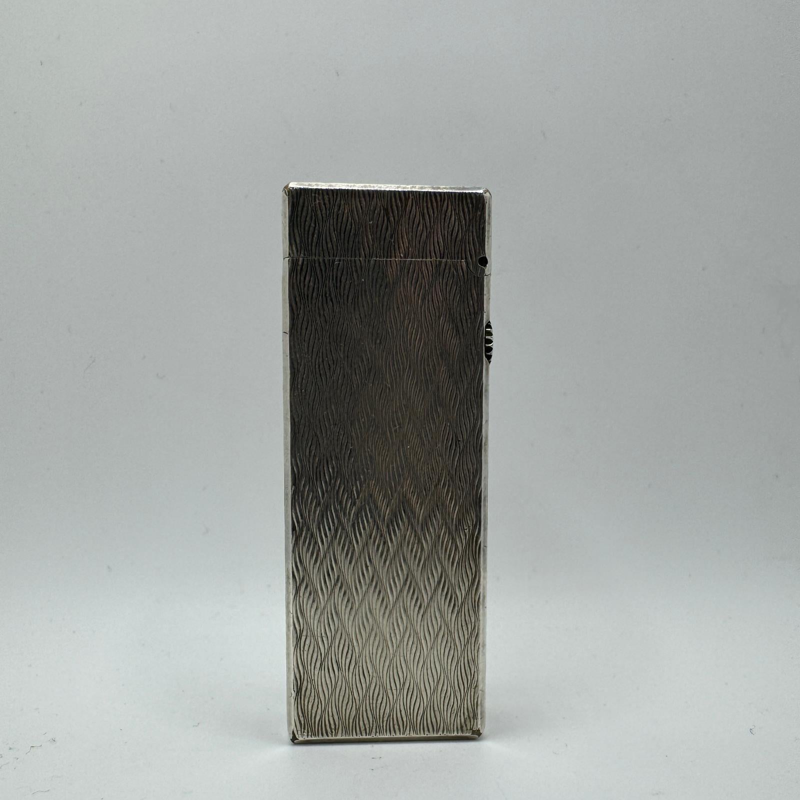 Women's or Men's Art Deco Rare Iconic Vintage & Elegant Dunhill Silver Plated Circa 1970s For Sale