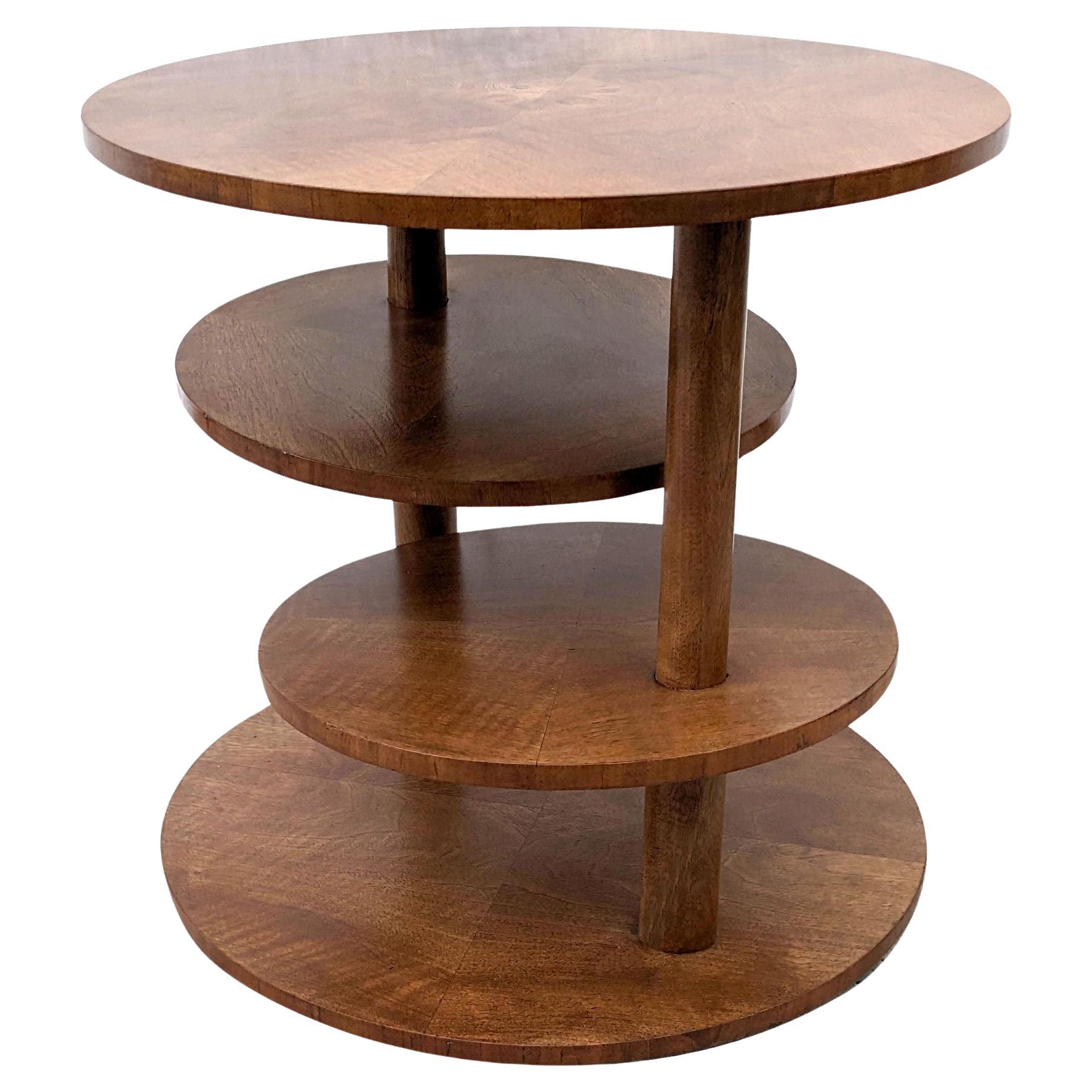 Art Deco Rare Modernist Walnut Table, English, c1930