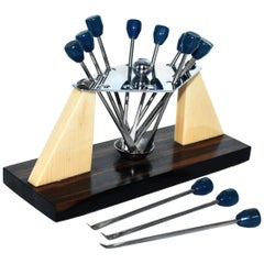 Art Deco Rare Novelty Cocktail Stick Set, circa 1930