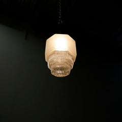 Art Deco Rare Opaline Glass Pendant Light