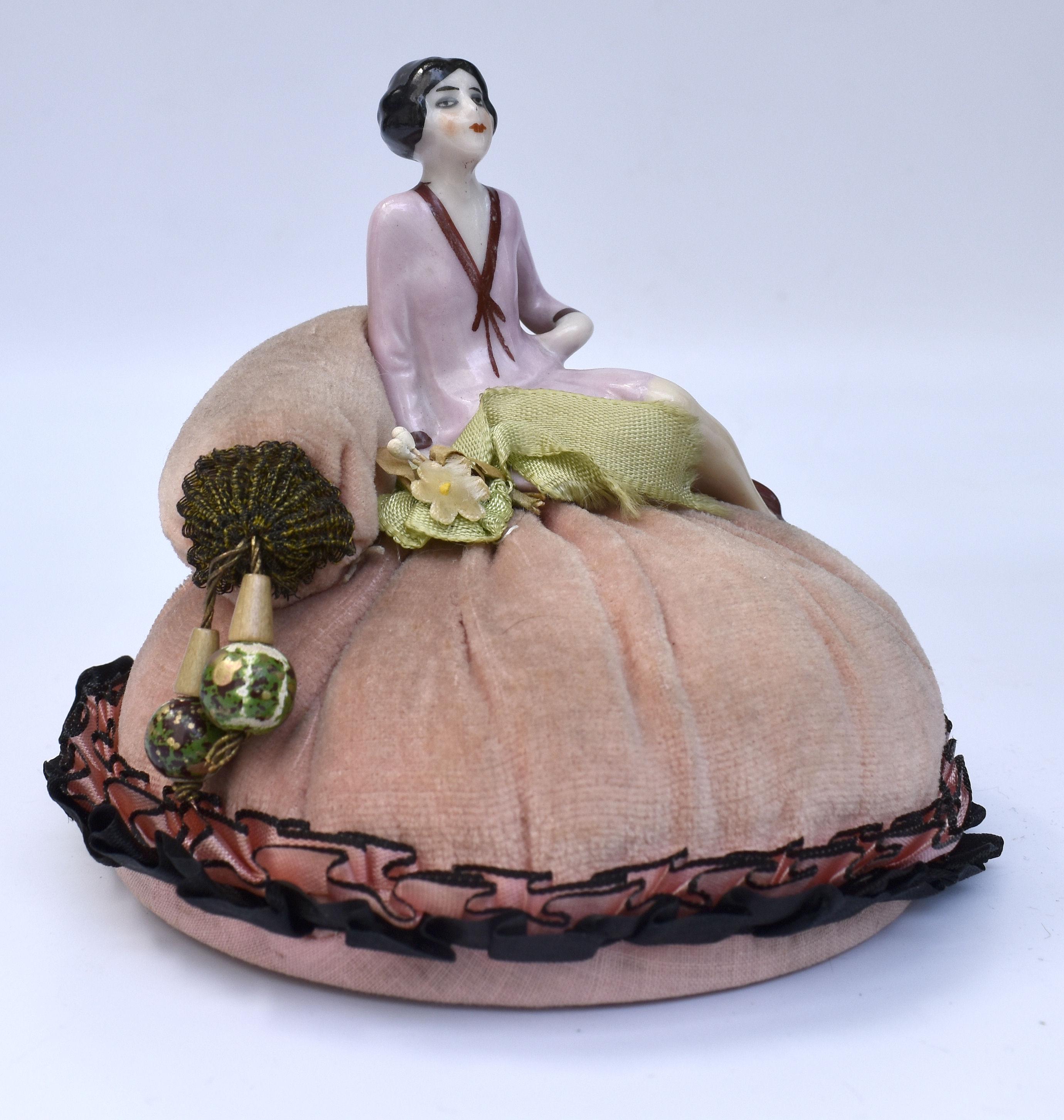 Art Deco Rare Pin Cushion Doll by Fasold & Stuach, c1930 For Sale 2