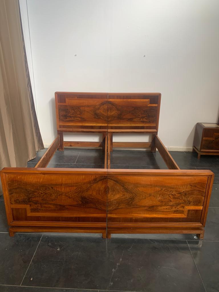 Maple Art Deco Rational Bed from Vezzani, Italy, 1930s For Sale