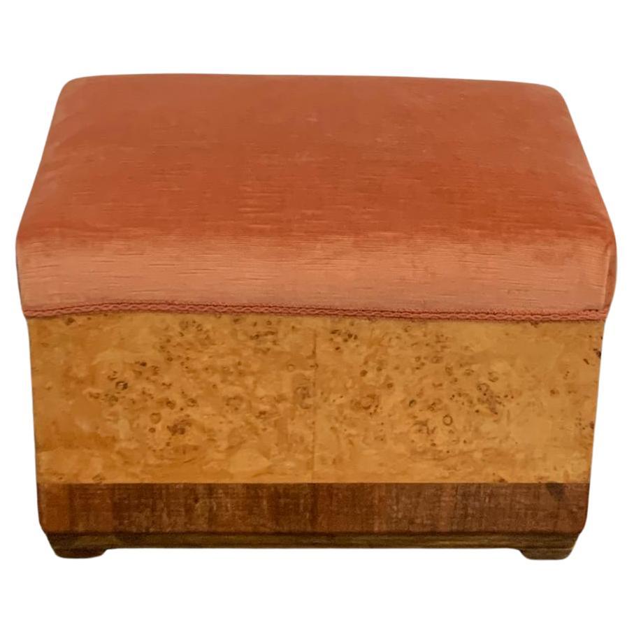 Art Deco Rational Poufs in Tuja Root, 1930s For Sale