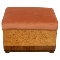 Vintage Art Deco Rational Poufs in Tuja Root, 1930s