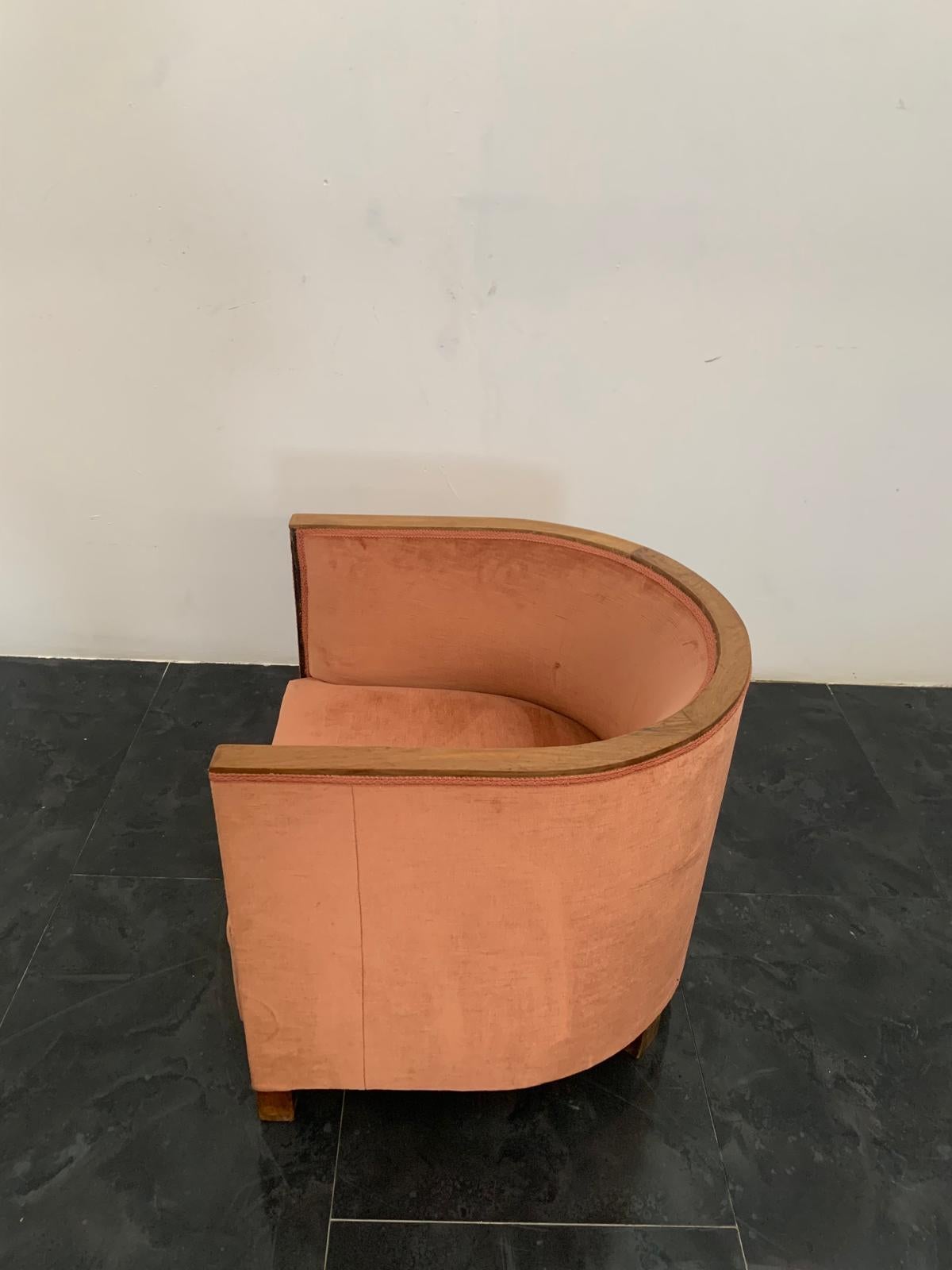 Art Deco Rationalist Armchair with Pouf, 1930s, Set of 2 For Sale 2