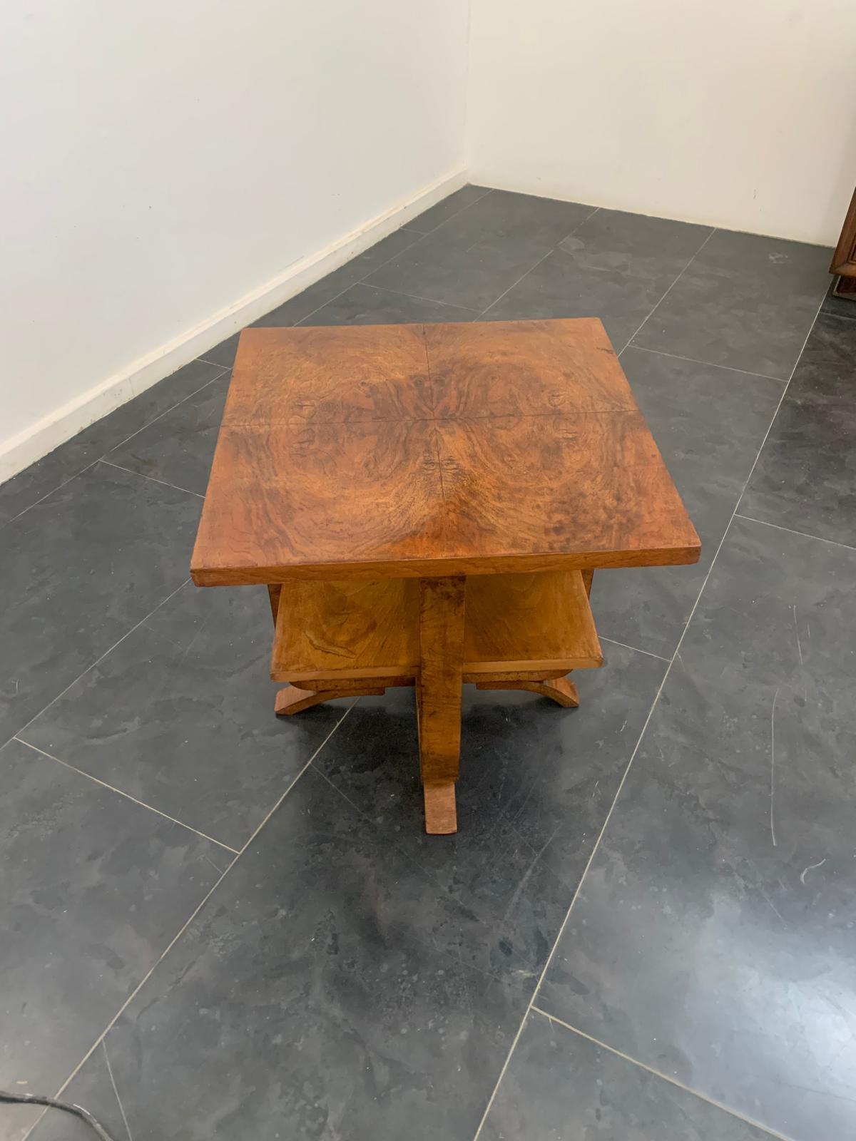 Art Deco Rationalist Walnut and Briar Coffee Table, 1930s For Sale 5