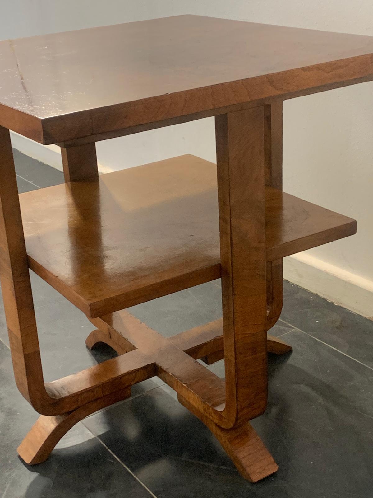 Art Deco Rationalist Walnut and Briar Coffee Table, 1930s For Sale 2