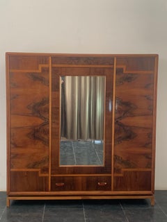 Art Deco Rationalist Wardrobe by Vezzani, 1930s