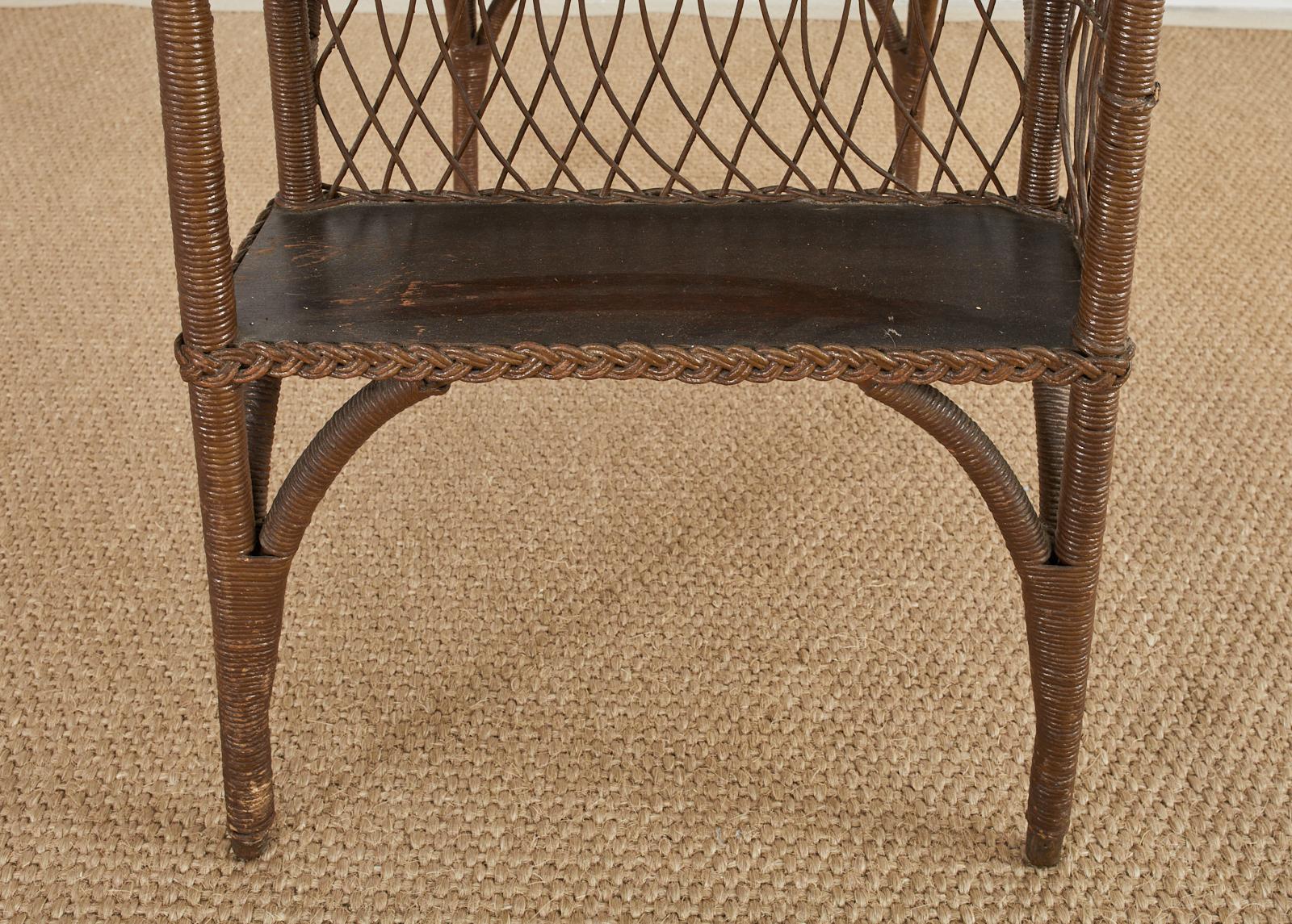 Art Deco Rattan and Wicker Desk by Heywood-Wakefield 3