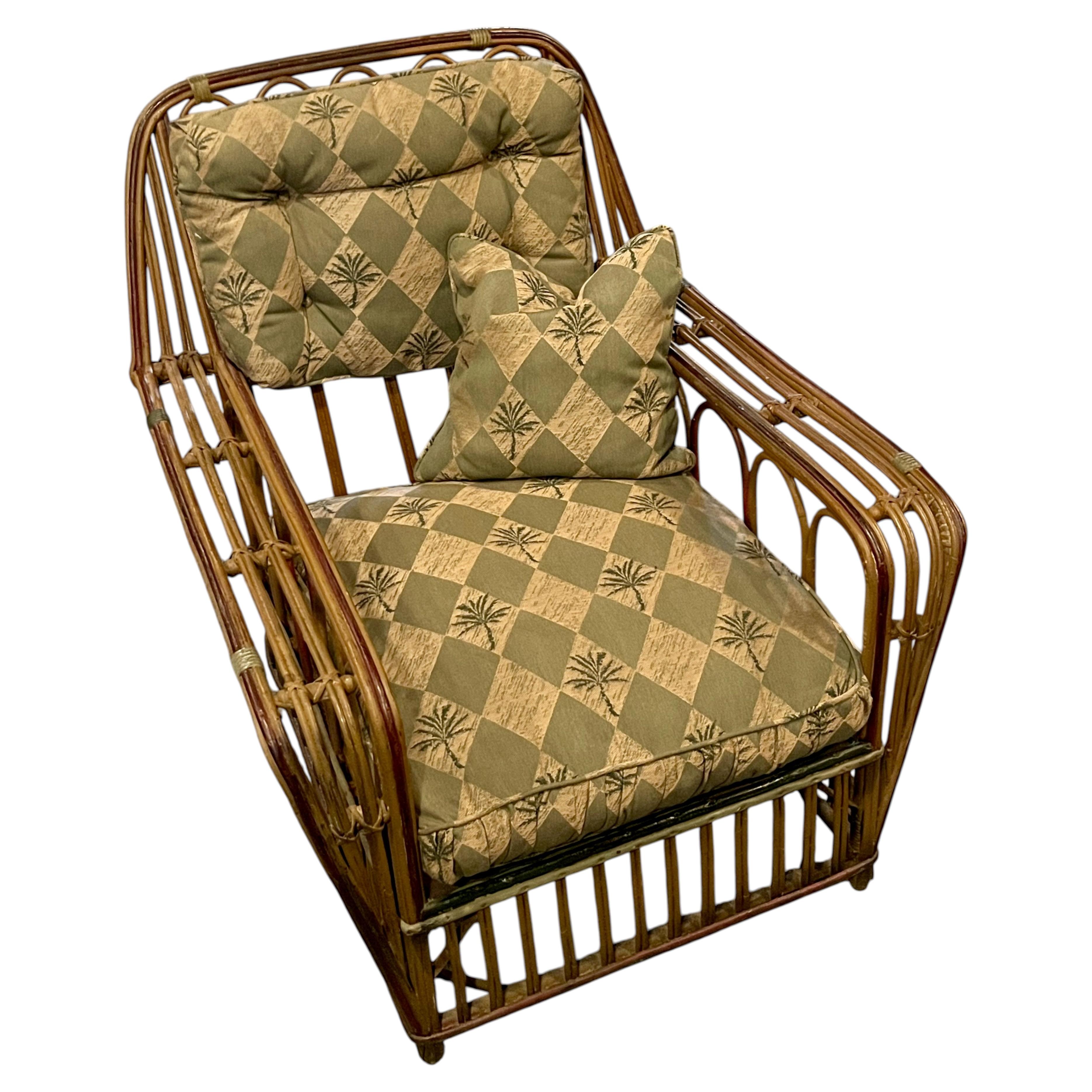 Fauteuil Art déco en rotin de Heywood-Wakefield Co, 1930 en vente