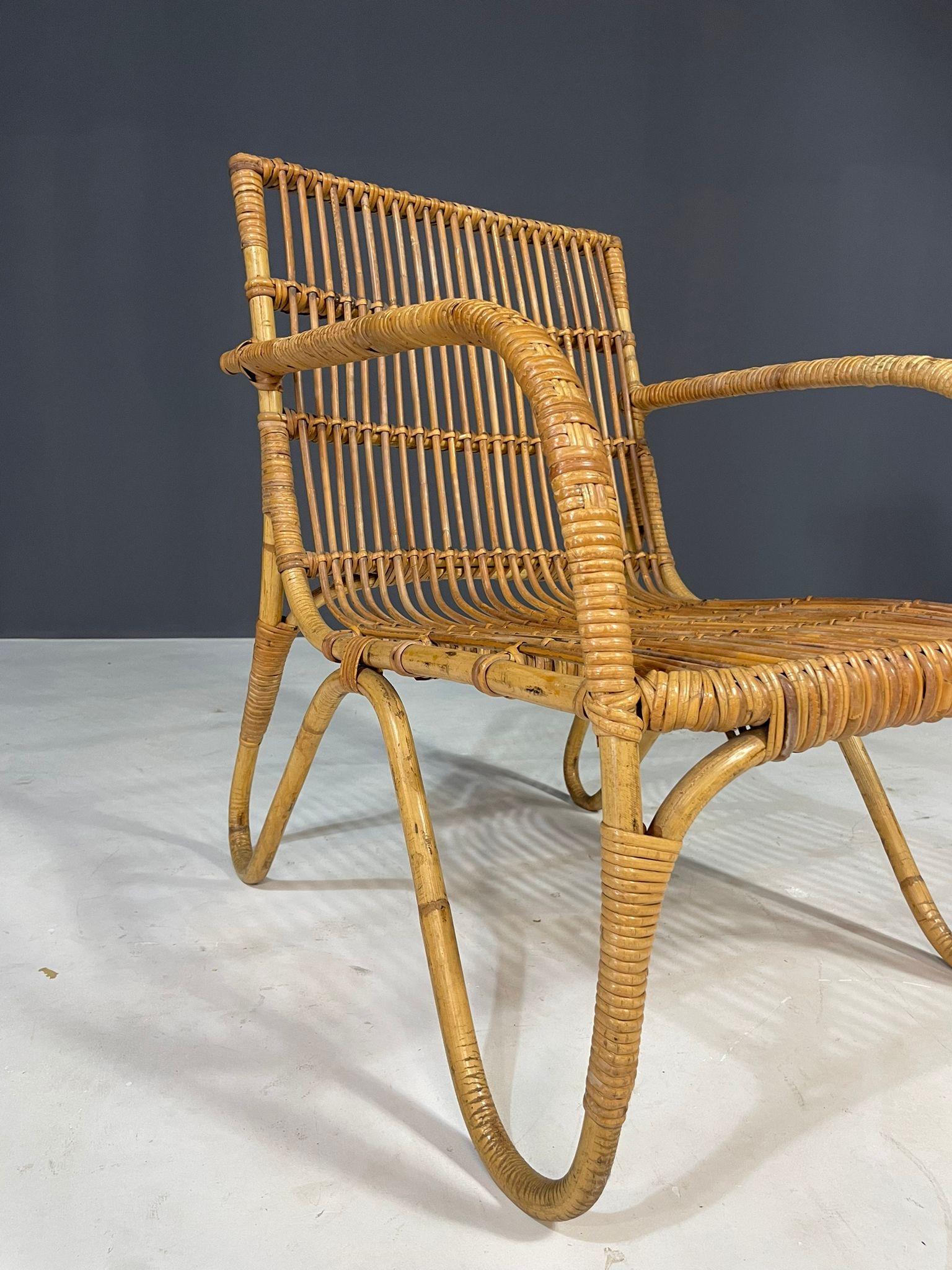 Art Deco Rattan Seating Set, Central Europe, 1930s–1940s In Good Condition For Sale In Prague 8, CZ