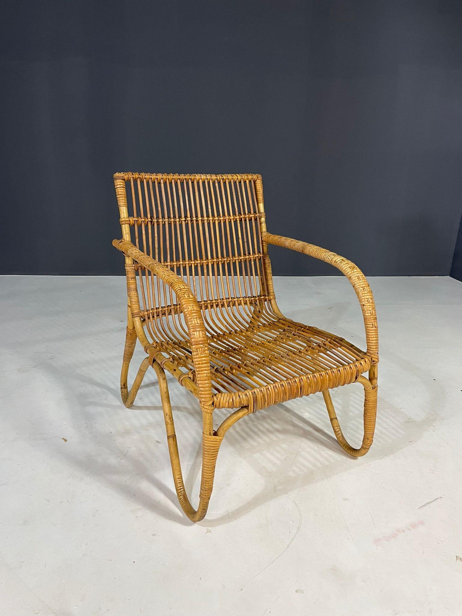 20th Century Art Deco Rattan Seating Set, Central Europe, 1930s–1940s For Sale