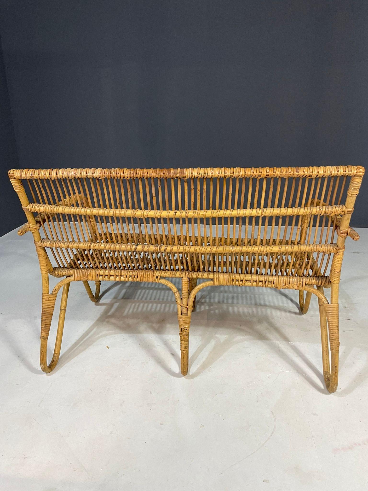 Art Deco Rattan Seating Set, Central Europe, 1930s–1940s For Sale 3