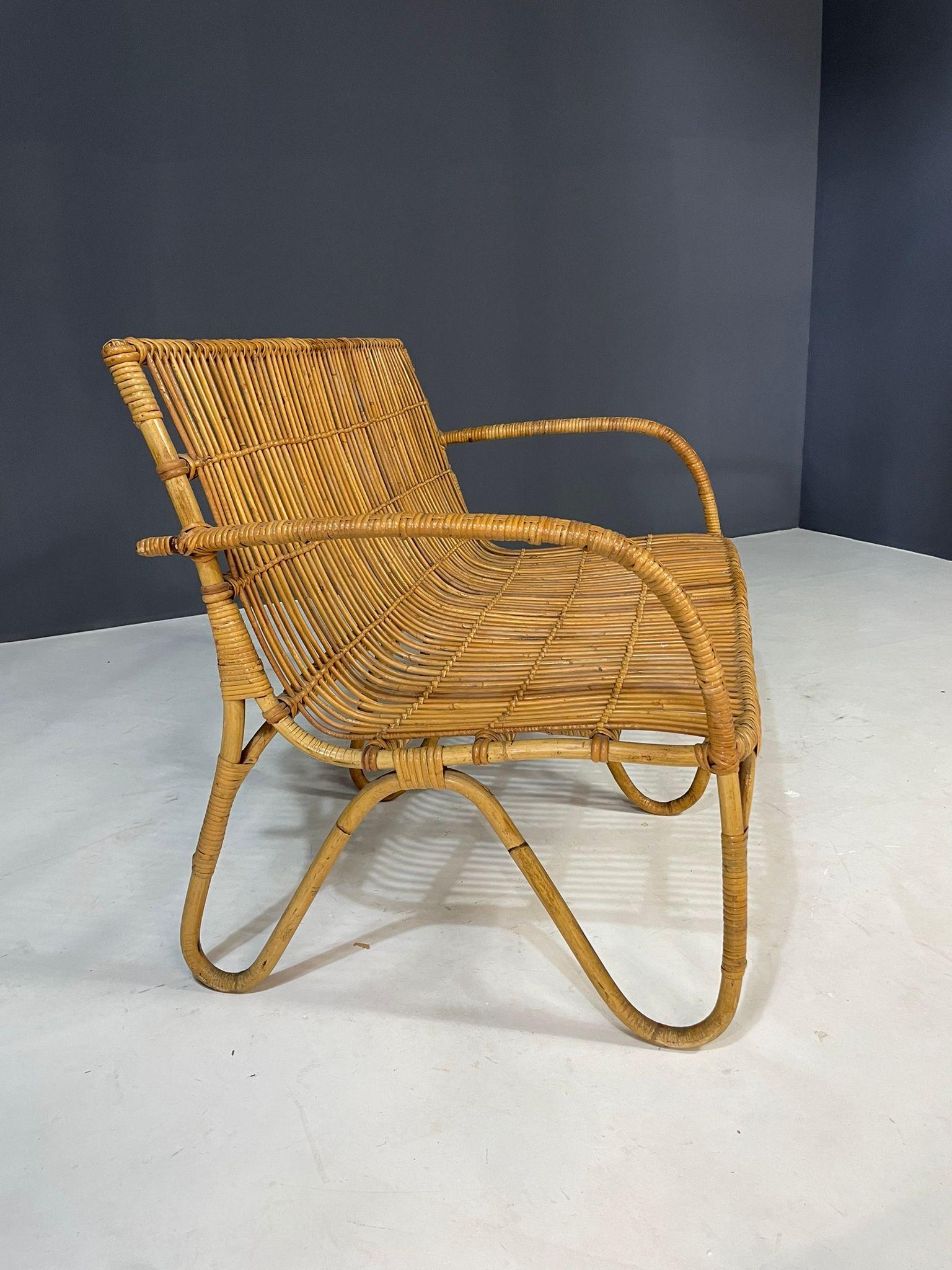 Art Deco Rattan Seating Set, Central Europe, 1930s–1940s For Sale 4