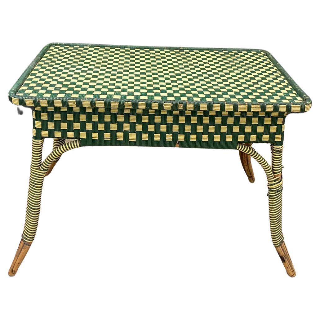 Art Deco Rattan Table, circa 1920/1930 For Sale