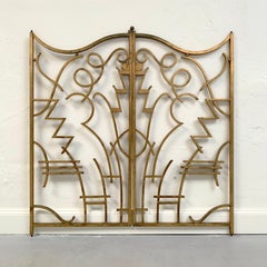 Art Deco Raymond Subes Gilt Metal Interior Grilles, circa 1930, France.