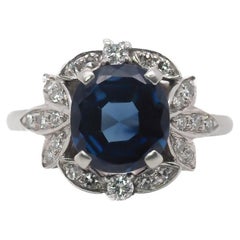 Anillo de compromiso Art Déco Raymond YARD Zafiro AGL sin calentar - VEG#68a