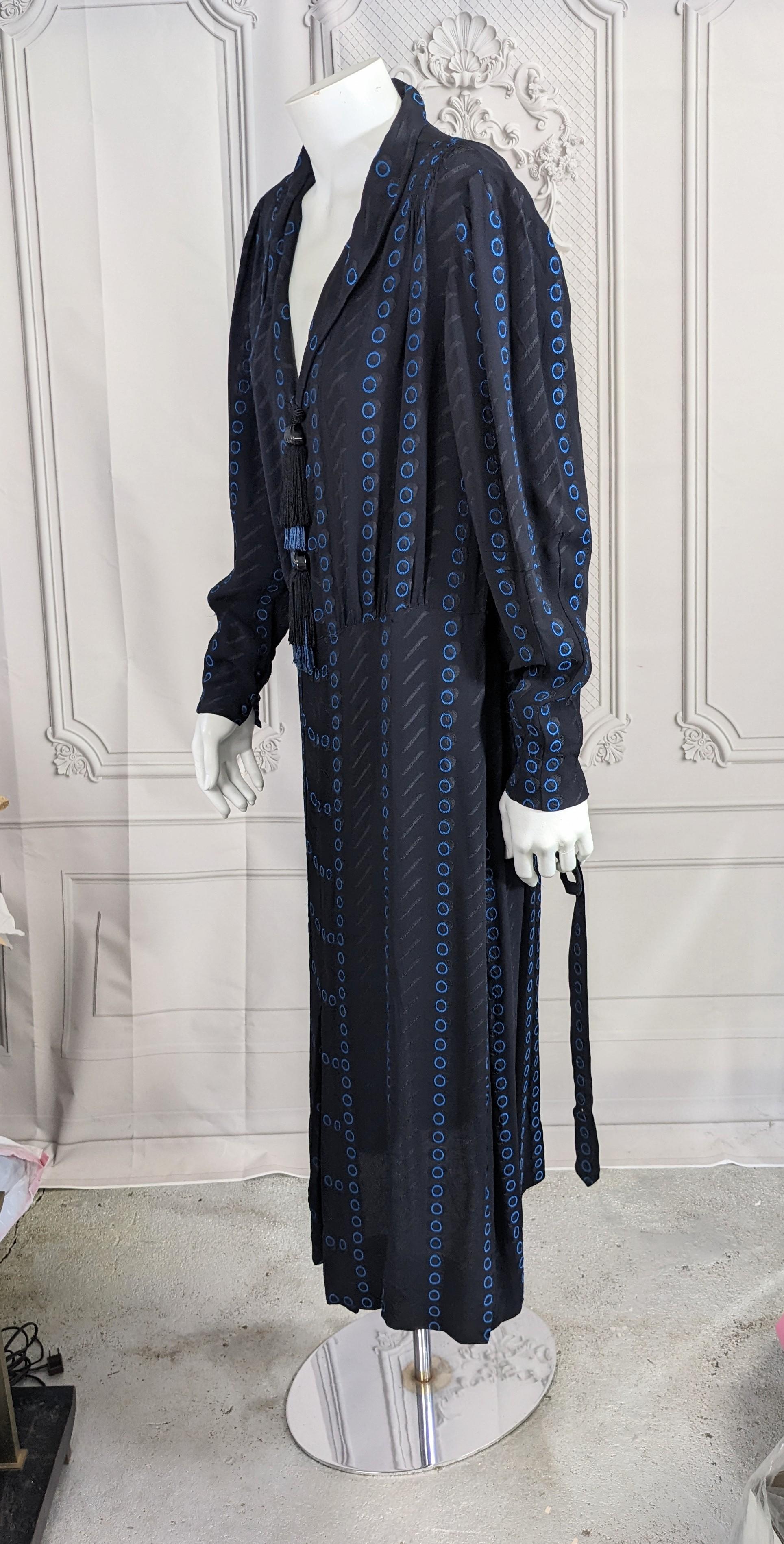 Art Deco Rayon Day Dress, Retailed by Moore's Honolulu  For Sale 8