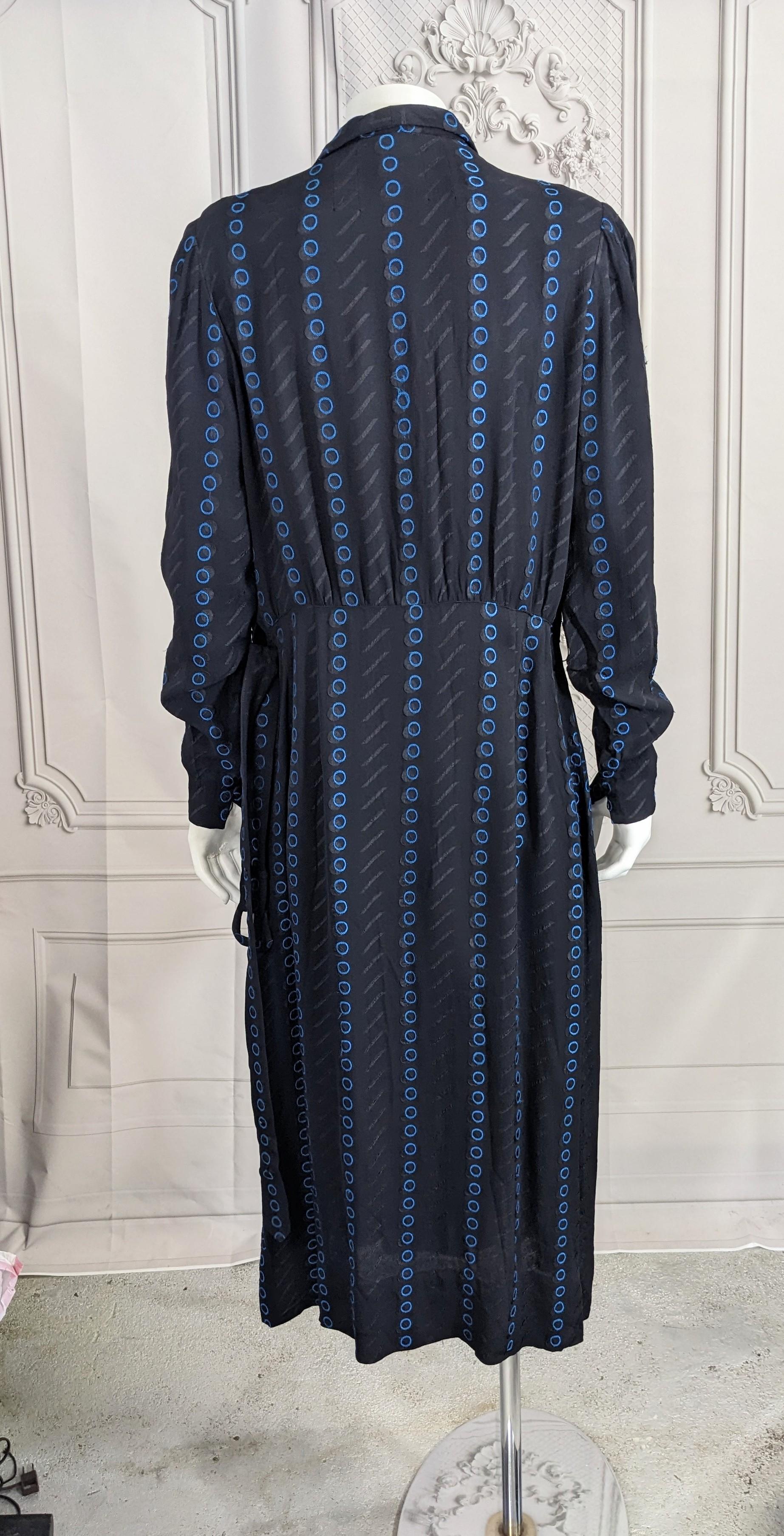 Art Deco Rayon Day Dress, Retailed by Moore's Honolulu  For Sale 10