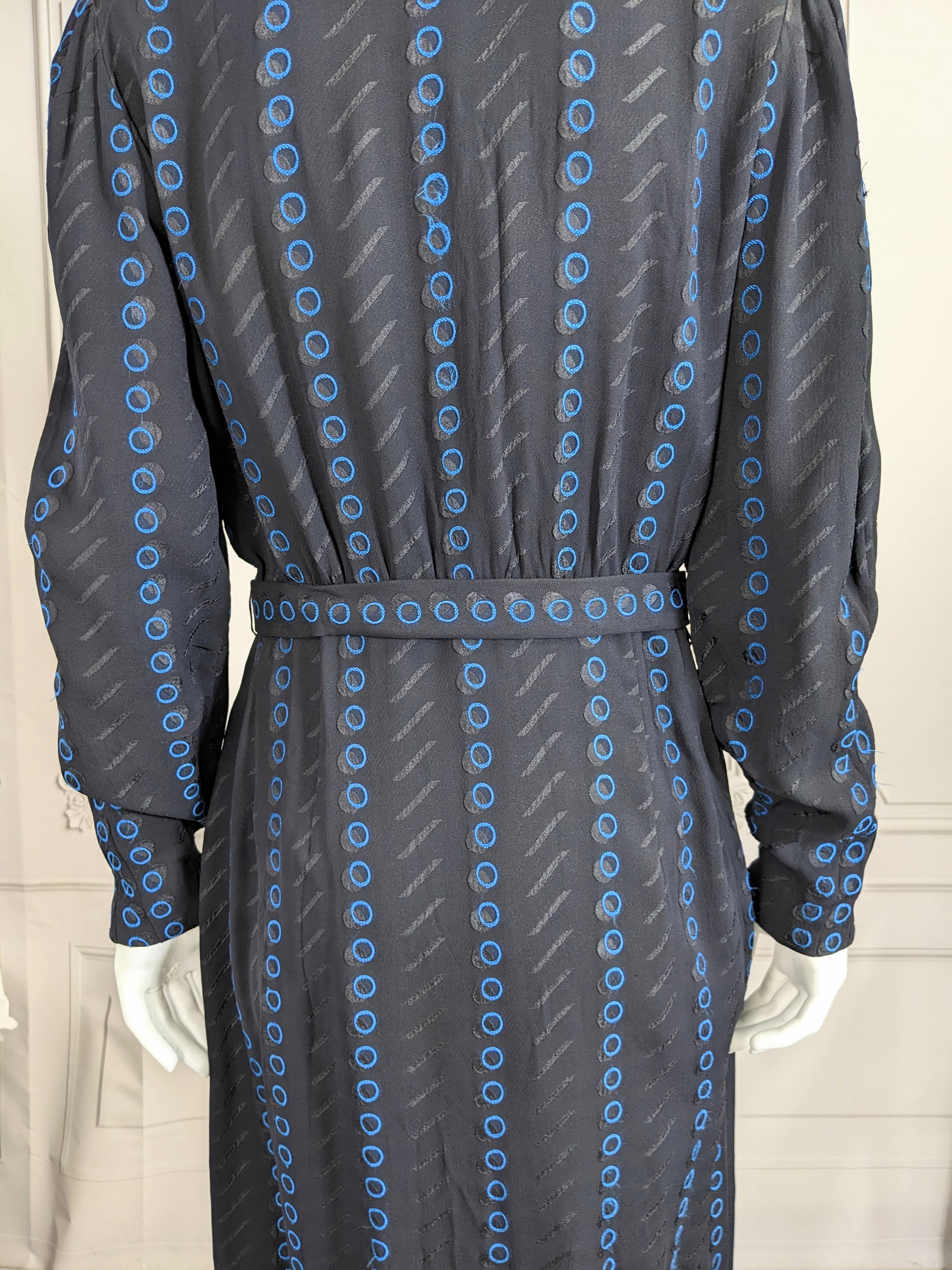Art Deco Rayon Day Dress, Retailed by Moore's Honolulu  For Sale 4