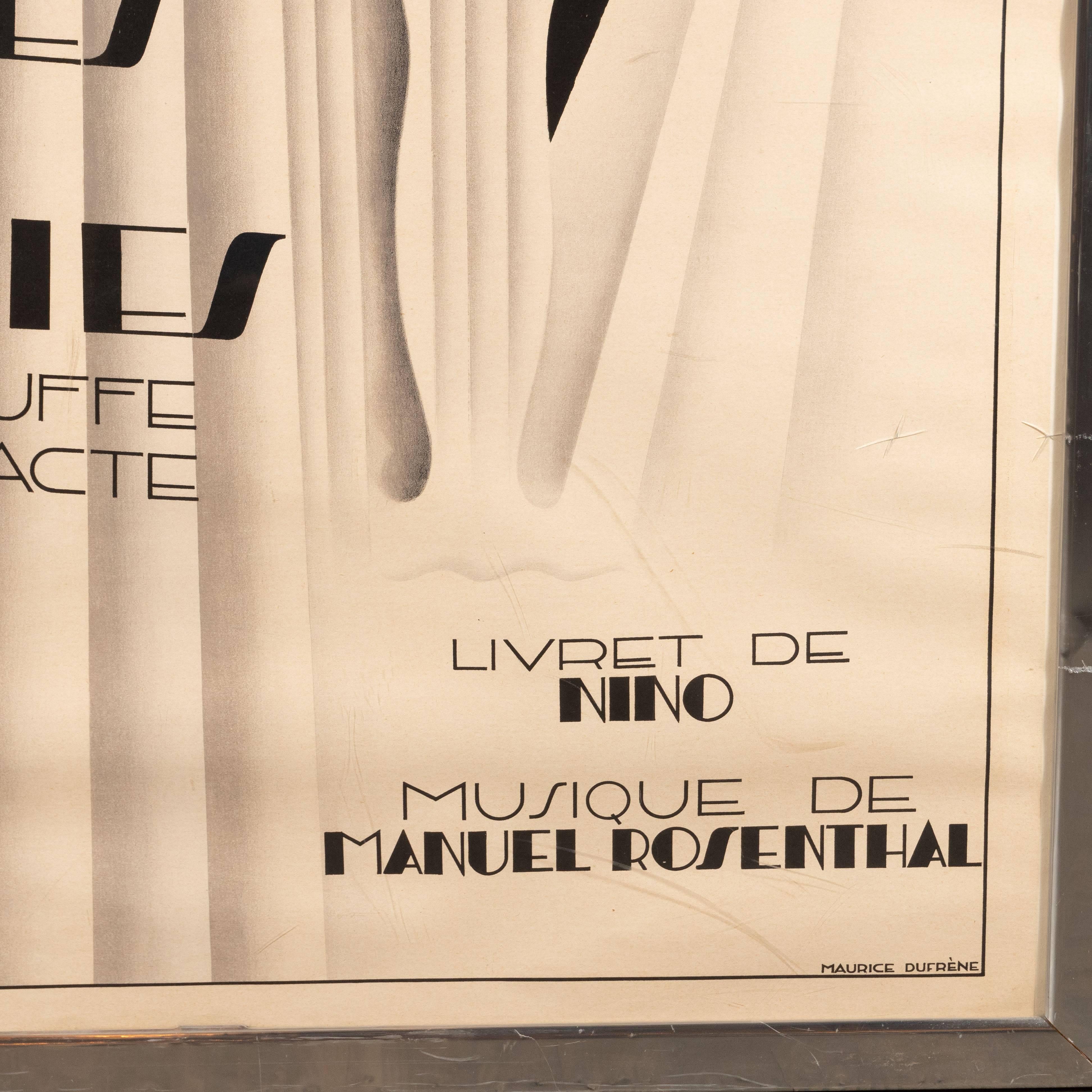 Art Deco Rayon Des Soieries Opera Bouffe Lithographie von Maurice Dufrène im Zustand „Hervorragend“ in New York, NY