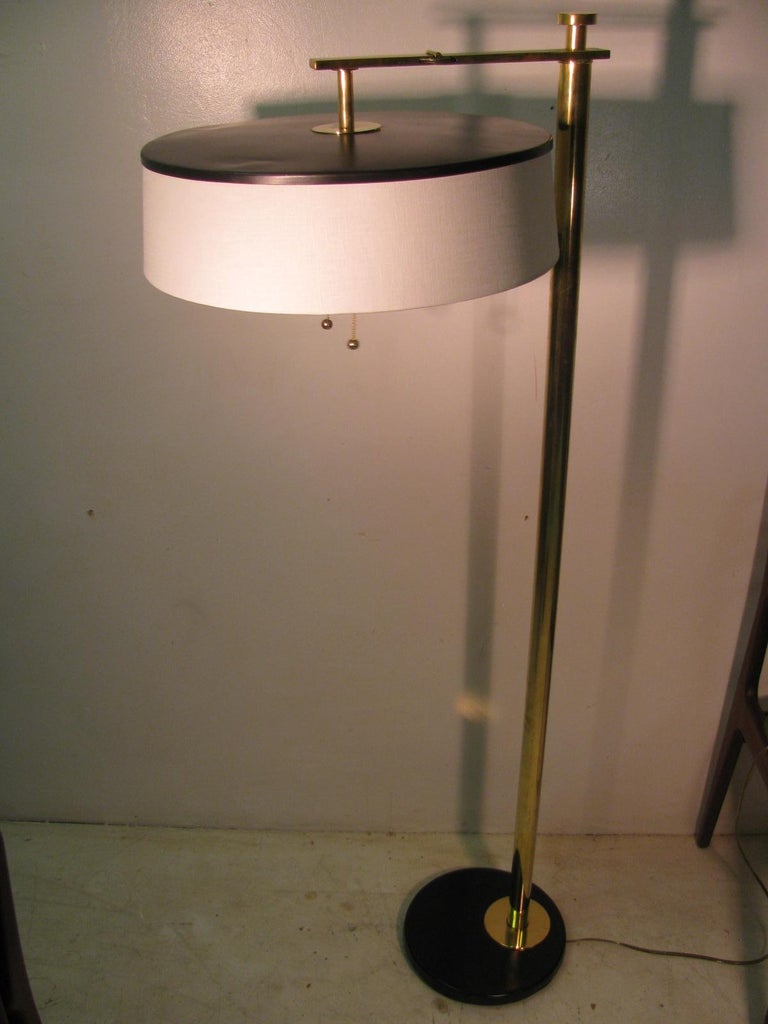 Mid-Century Modern Art Deco Mid Century Modern Reading or Torchiere Flip Lamp by Kurt Versen For Sale