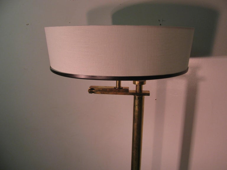 Painted Art Deco Mid Century Modern Reading or Torchiere Flip Lamp by Kurt Versen For Sale