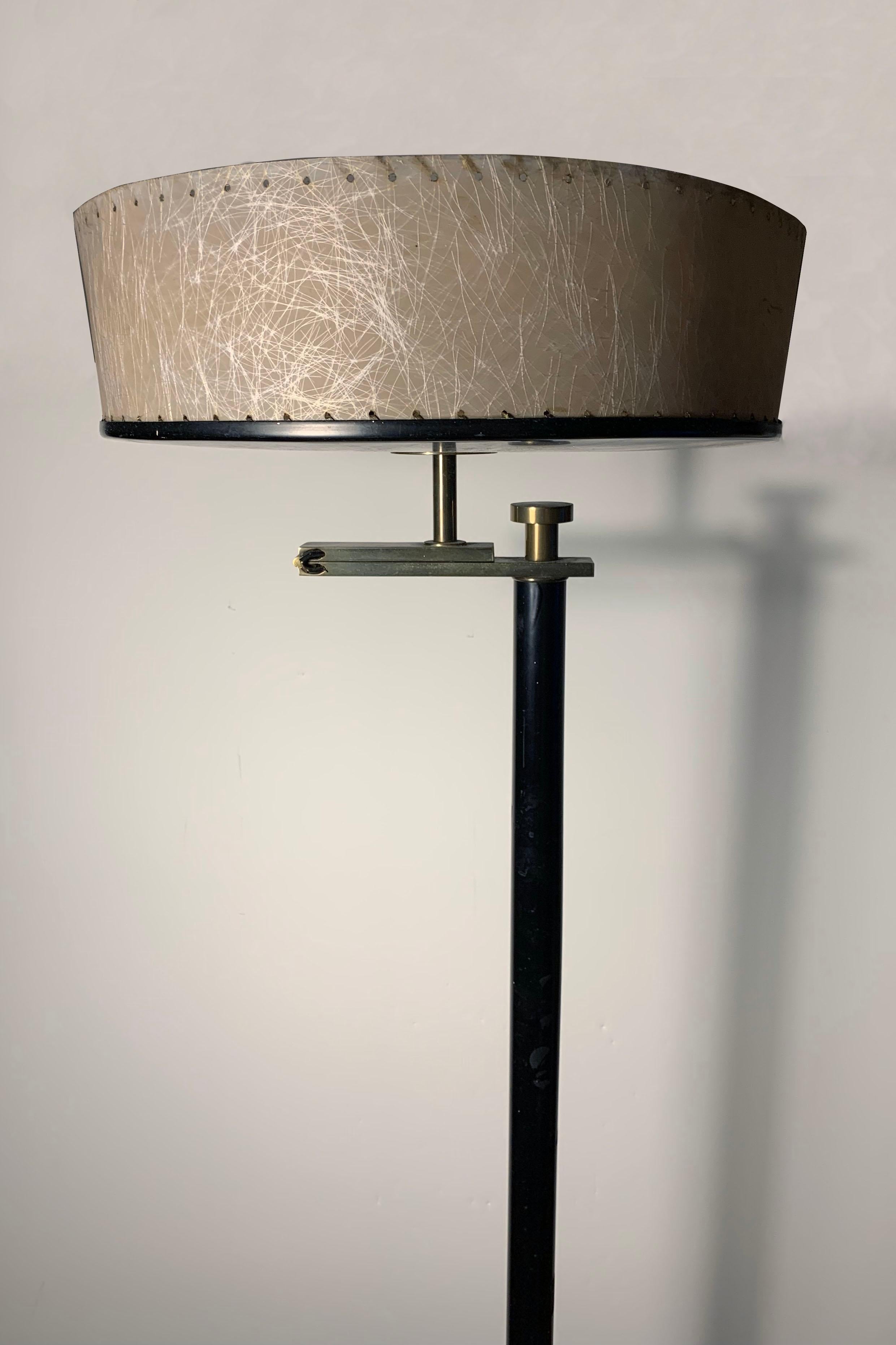 Mid-Century Modern Art Deco Reading / Torchiere Floor Lamp by Kurt Versen For Sale