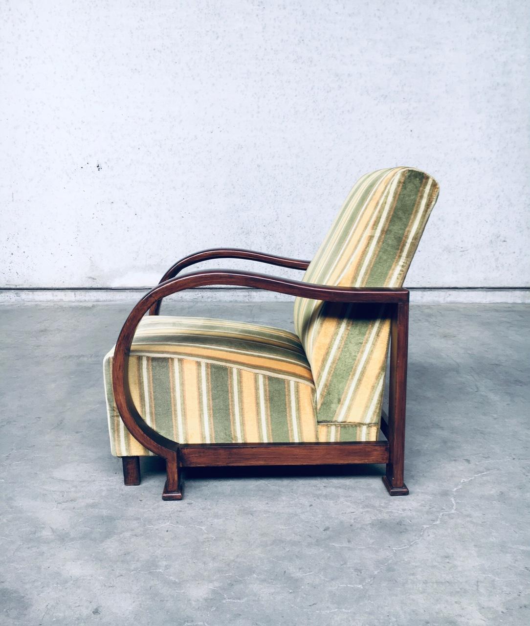Ensemble de fauteuil de salon en bois courbé inclinable Art Déco, années 1930 en vente 5