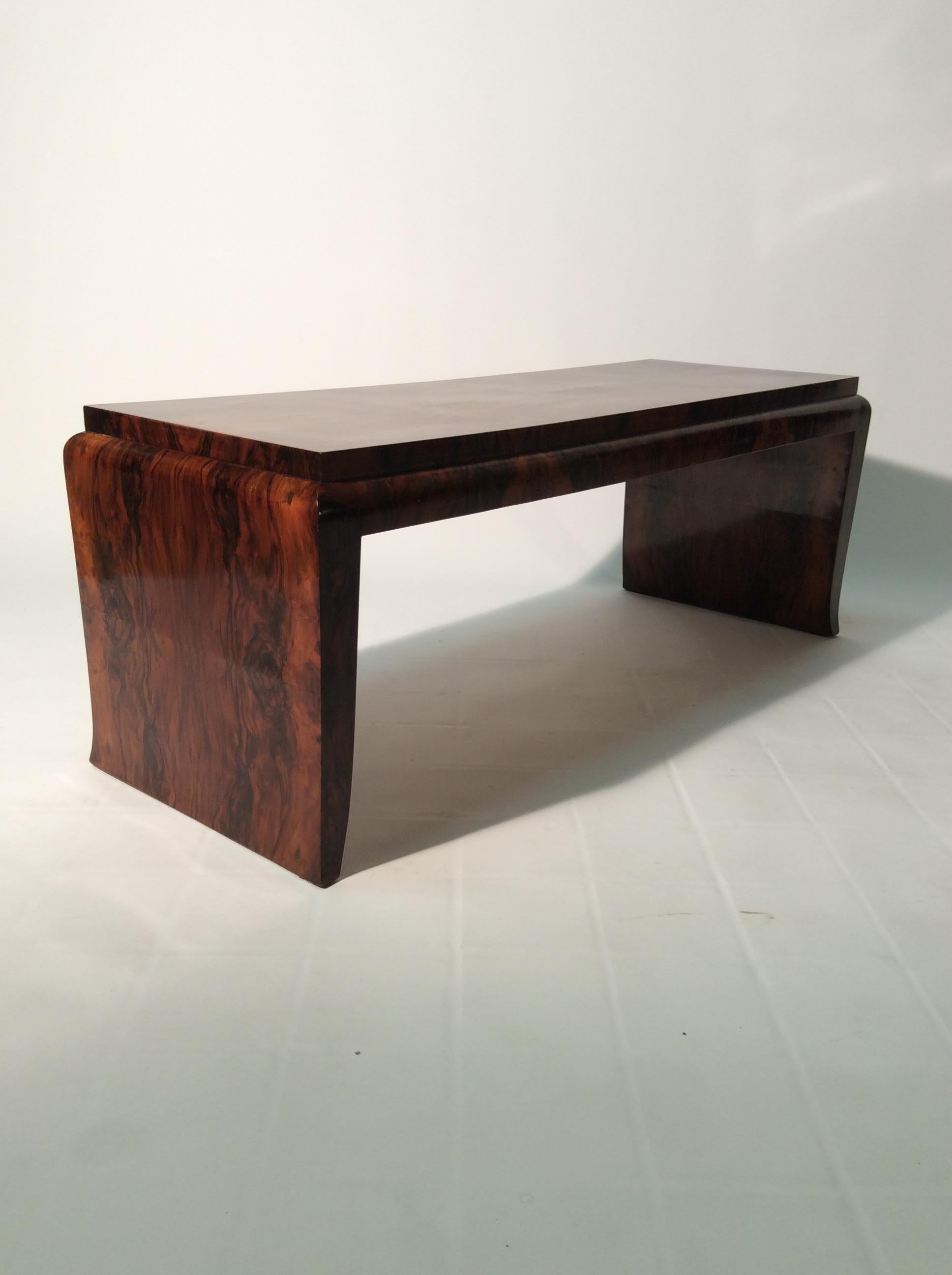 Italian Art Deco Rectangular Coffee Table or Bench with Precious and Elegant Material