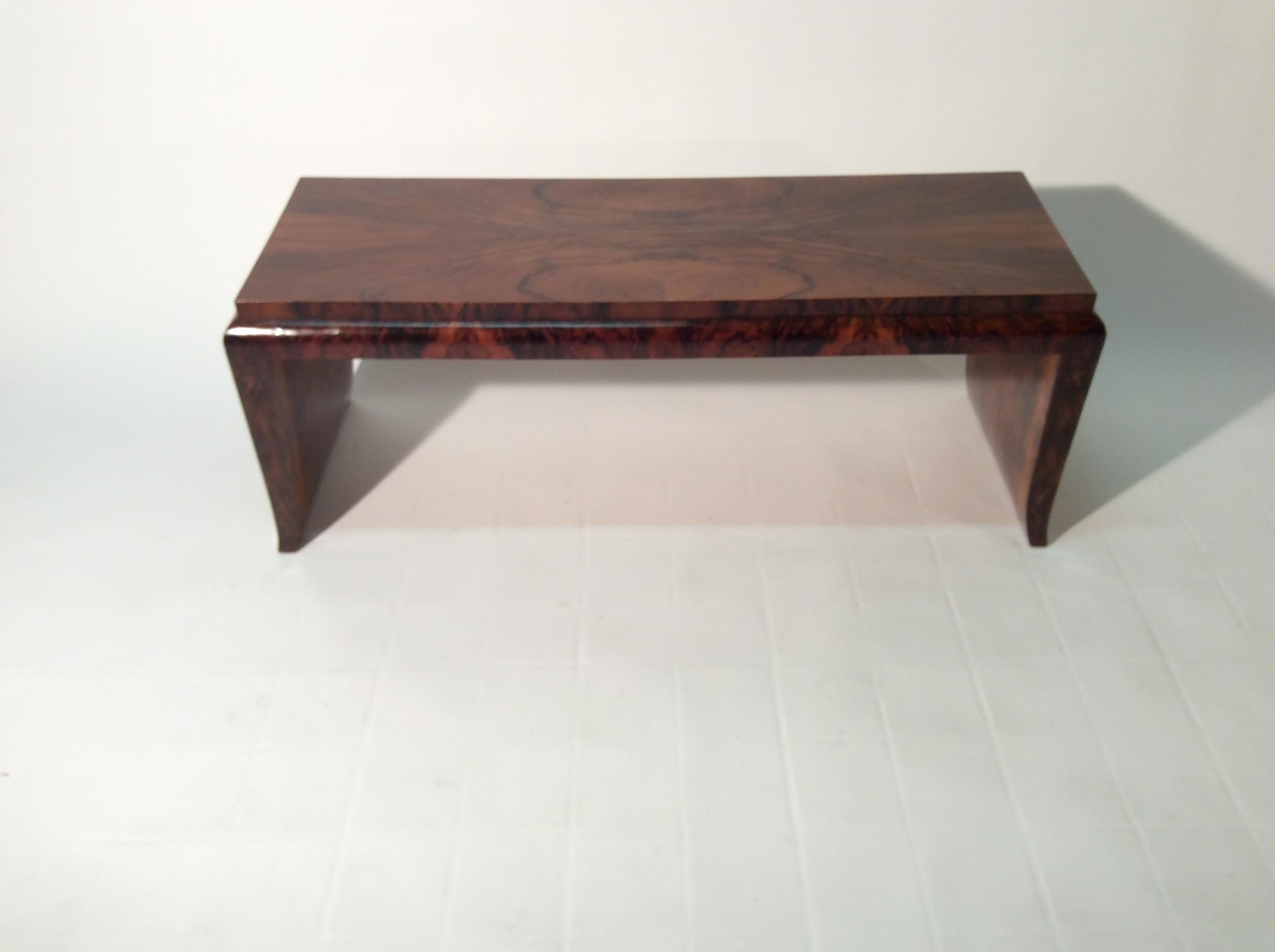 Mid-20th Century Art Deco Rectangular Coffee Table or Bench with Precious and Elegant Material