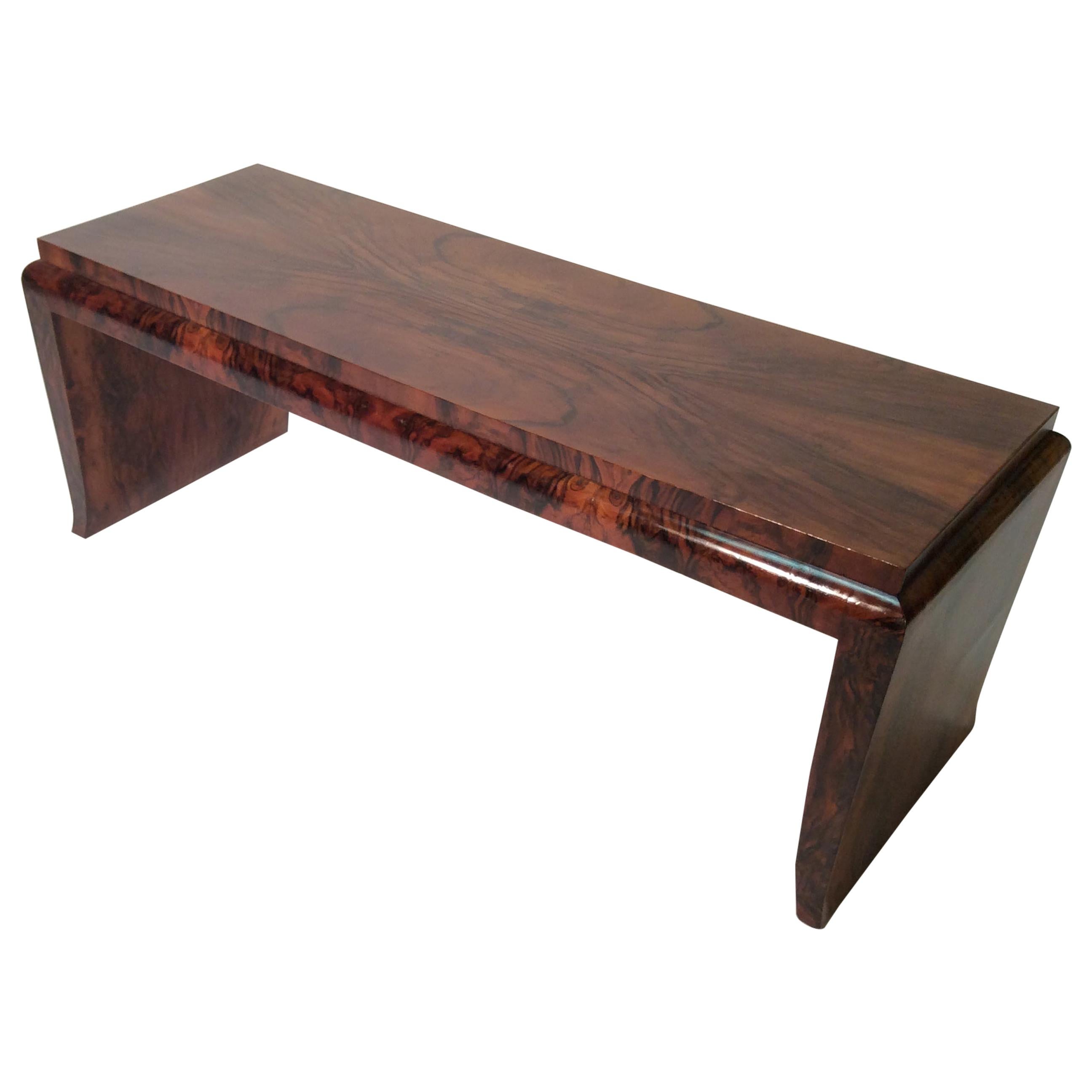 Art Deco Rectangular Coffee Table or Bench with Precious and Elegant Material
